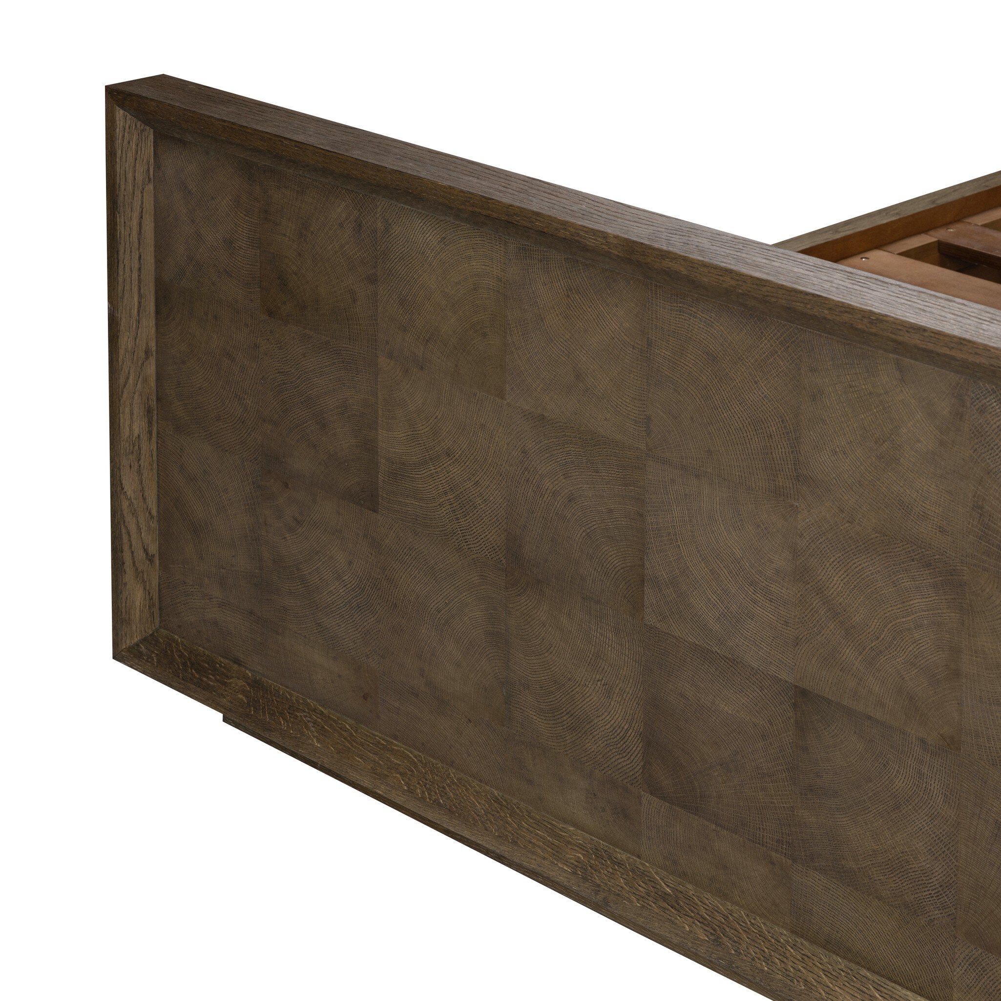 Four Hands Salta Bed — Brown Oak Thin Oyster-Brown Oak Thick Veneer-Brown Oak Solid-King