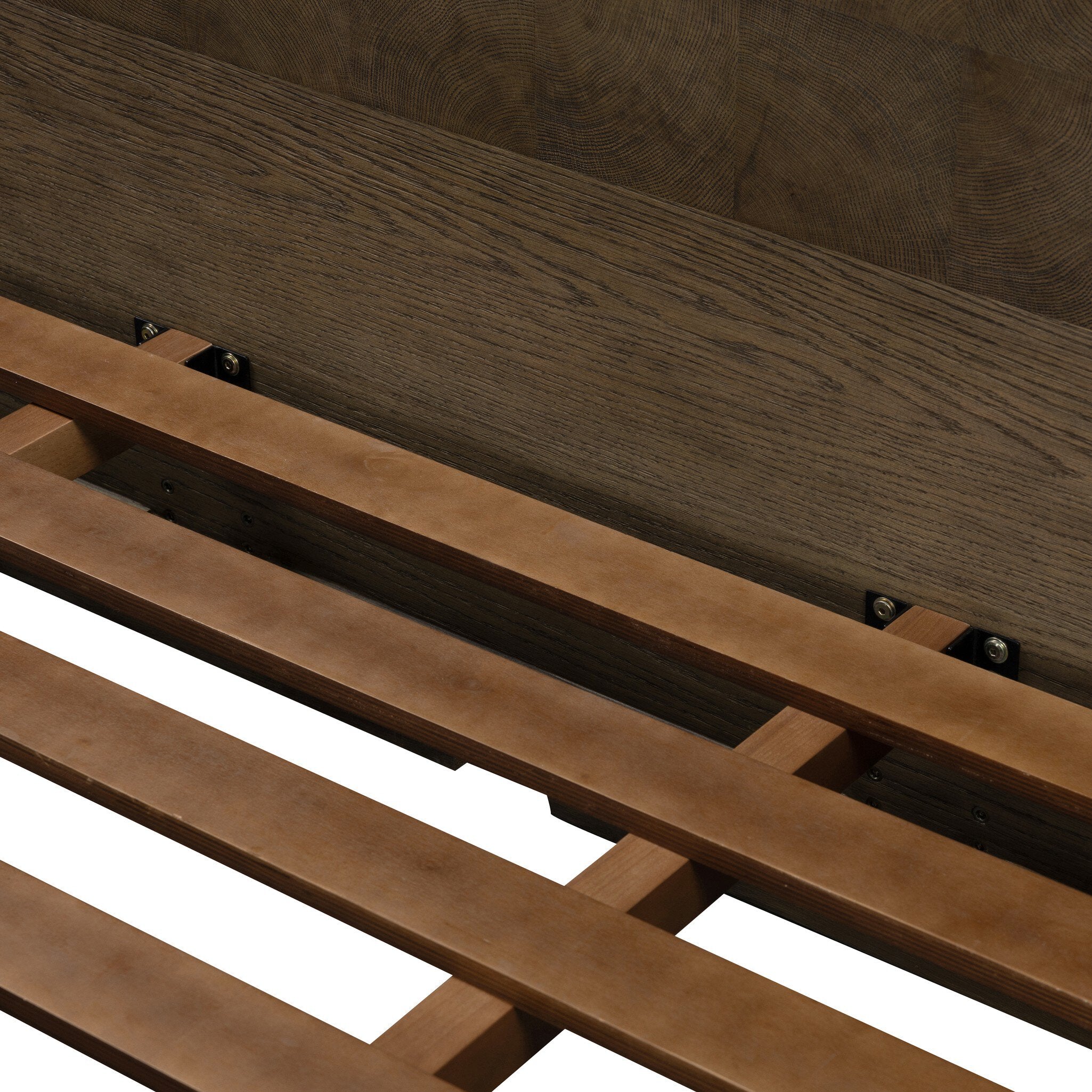 Four Hands Salta Bed — Brown Oak Thin Oyster-Brown Oak Thick Veneer-Brown Oak Solid-King