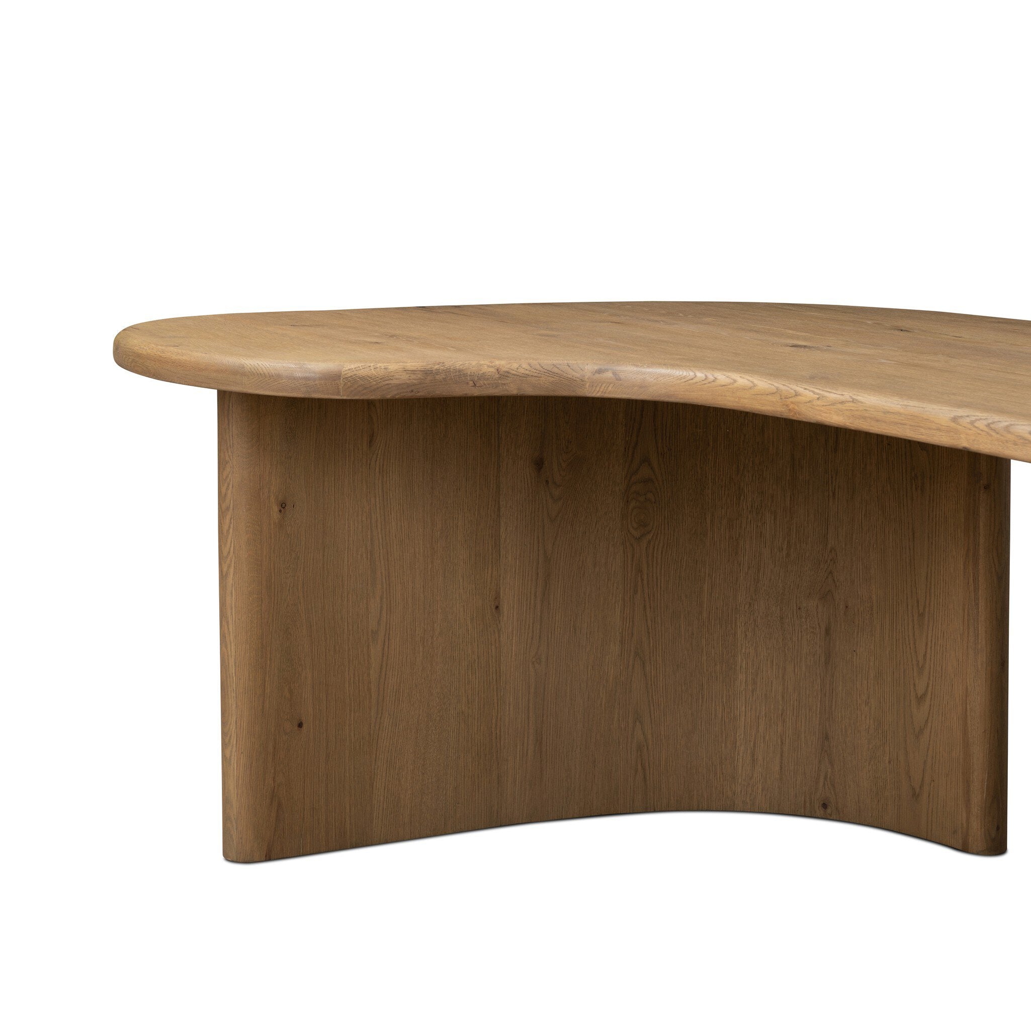 Four Hands Roan Desk — Aged Smoked Oak-Aged Smoked Oak Veneer-Oil Rubbed Bronze