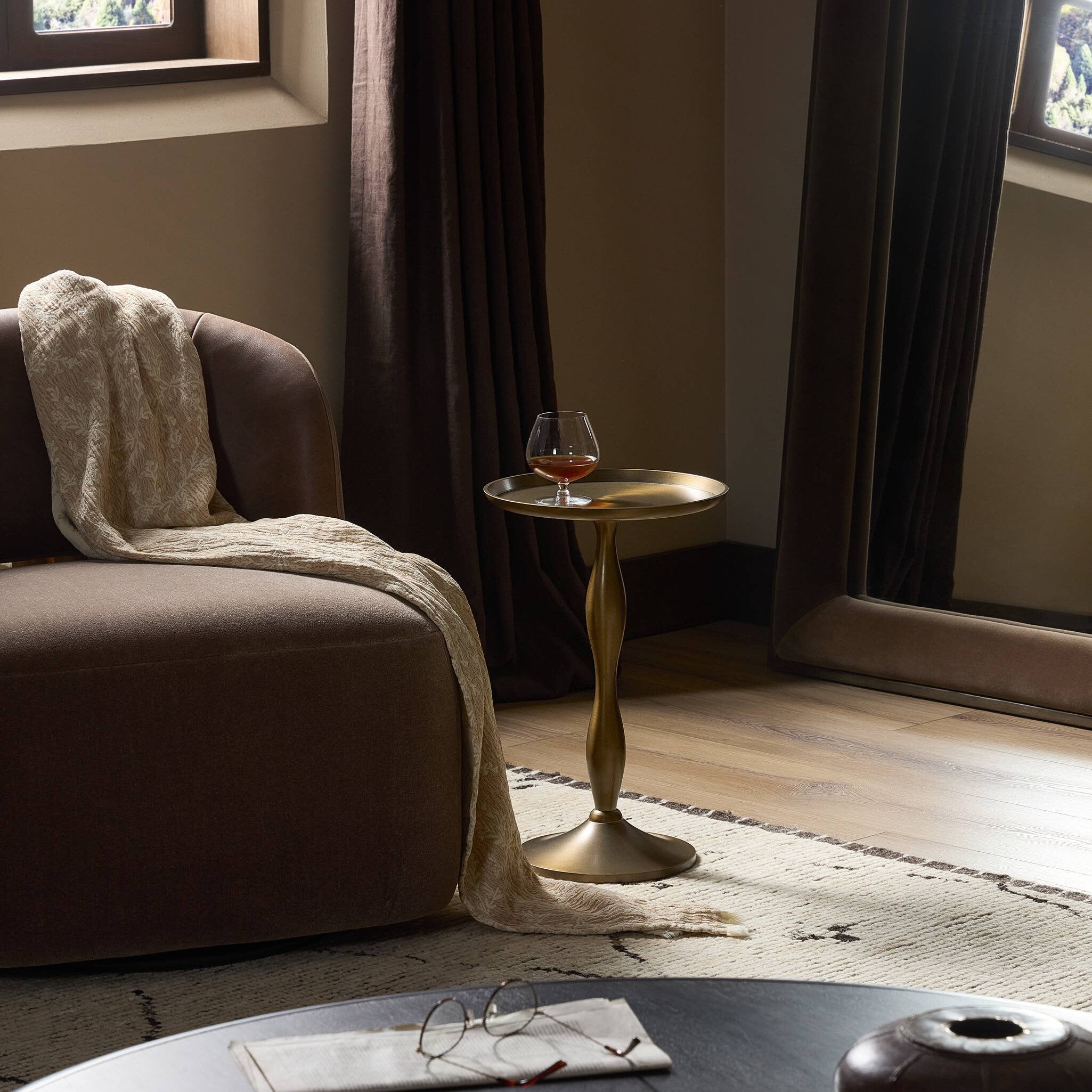 Four Hands Carden End Table — Dark Aluminum