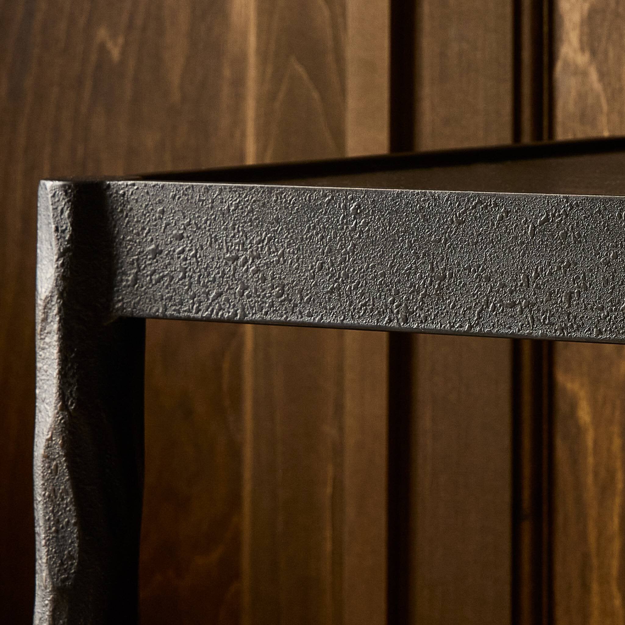 Four Hands Jade Console Table — Hammered Bronze-Textured Bronze