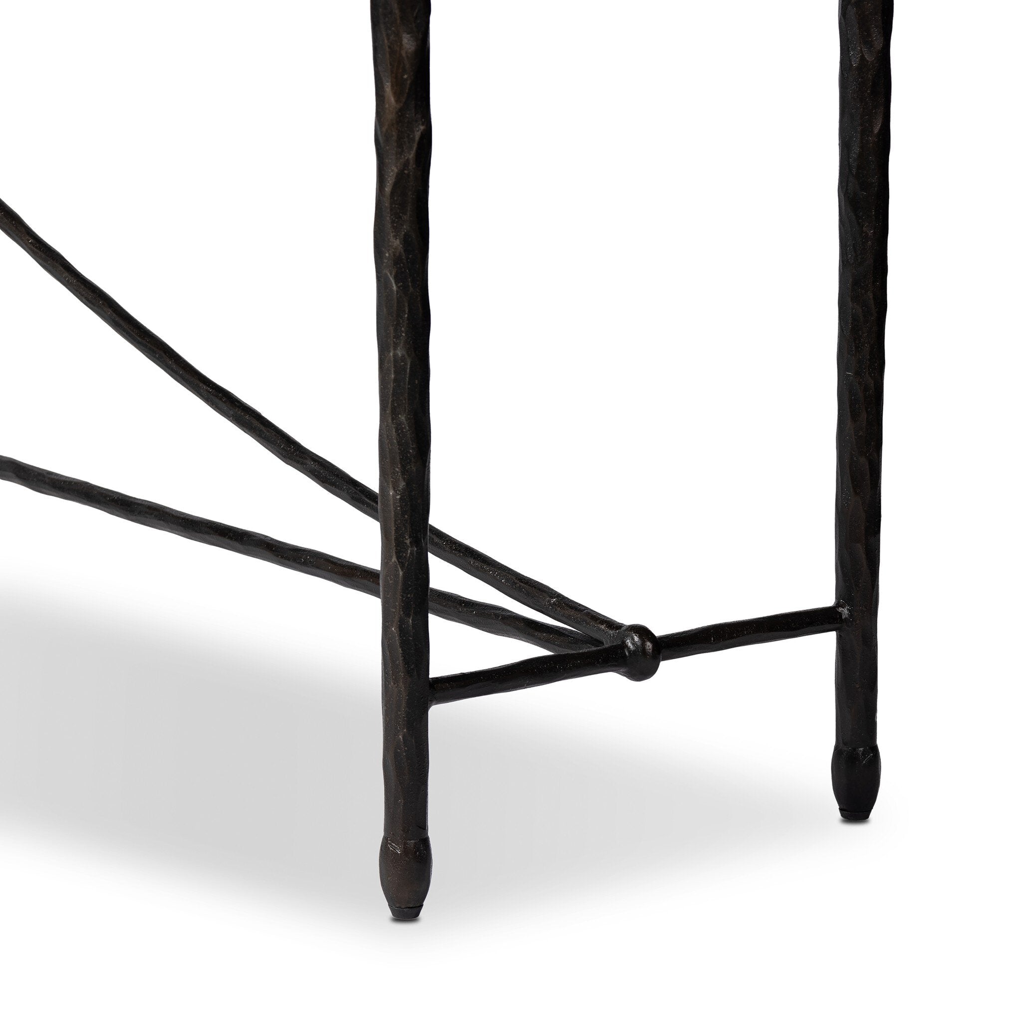 Four Hands Jade Console Table — Hammered Bronze-Textured Bronze