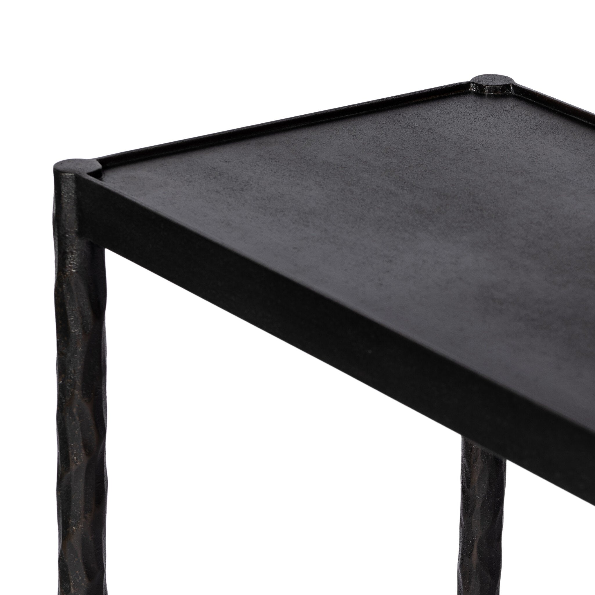Four Hands Jade Console Table — Hammered Bronze-Textured Bronze