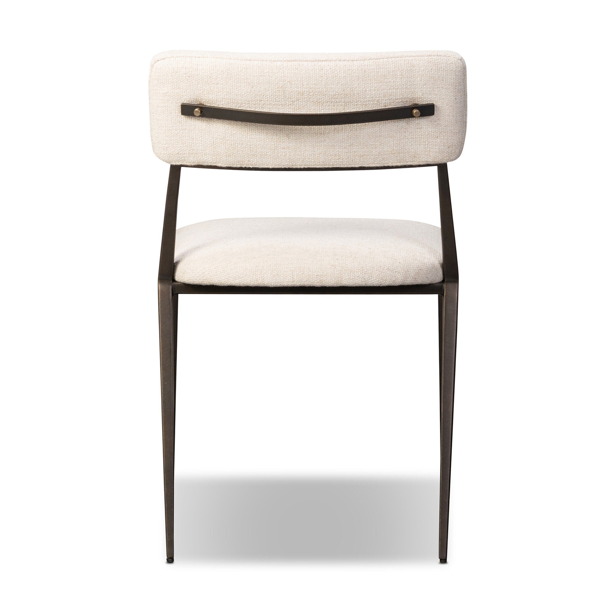 Four Hands Somerson Dining Chair — Thames Cream-Burnished Bronze-Aged Brass