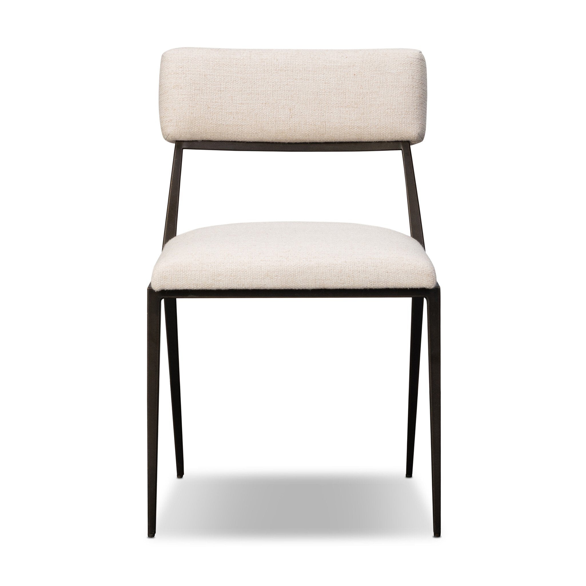 Four Hands Somerson Dining Chair — Thames Cream-Burnished Bronze-Aged Brass
