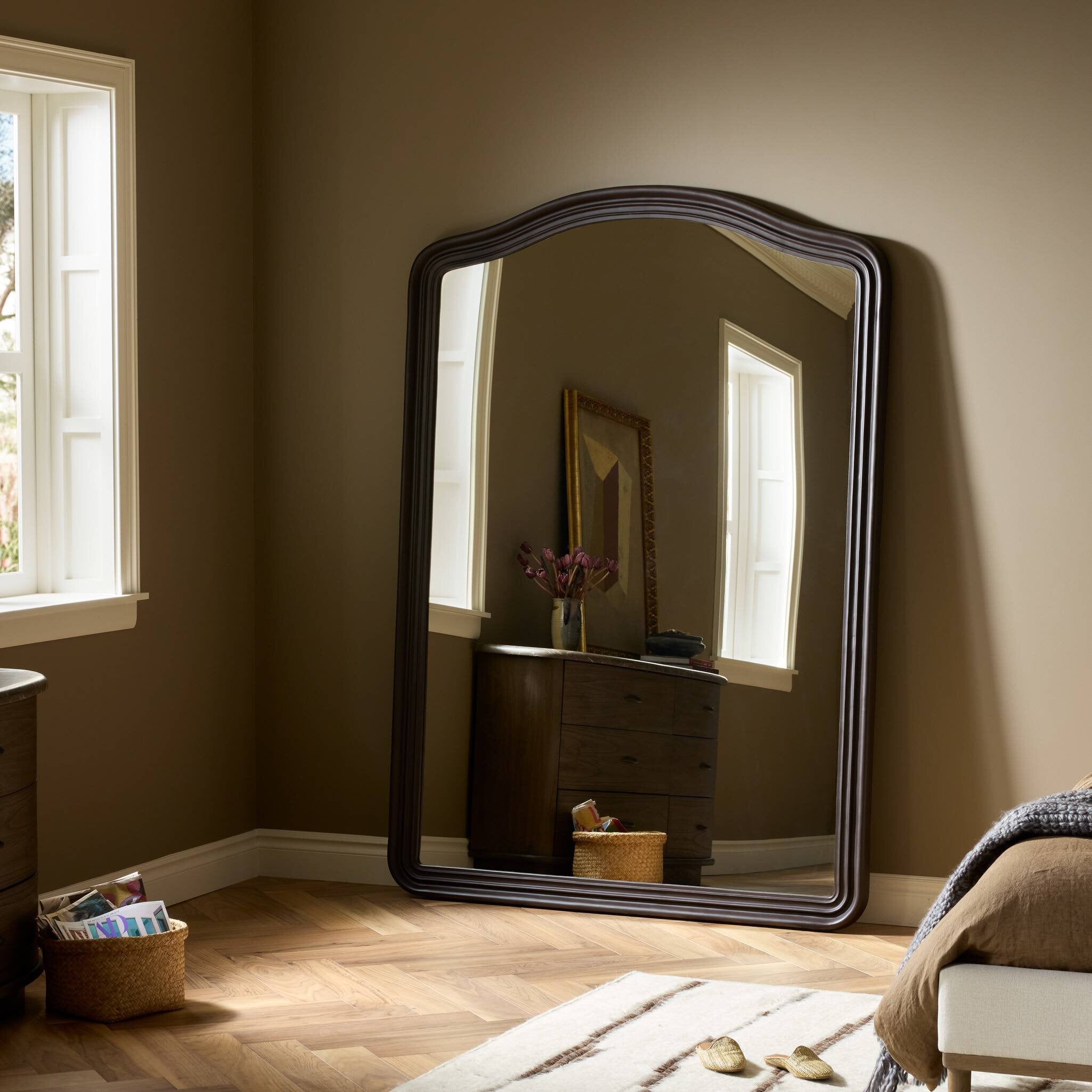 Four Hands Maslin Floor Mirror — Rustic Aluminum