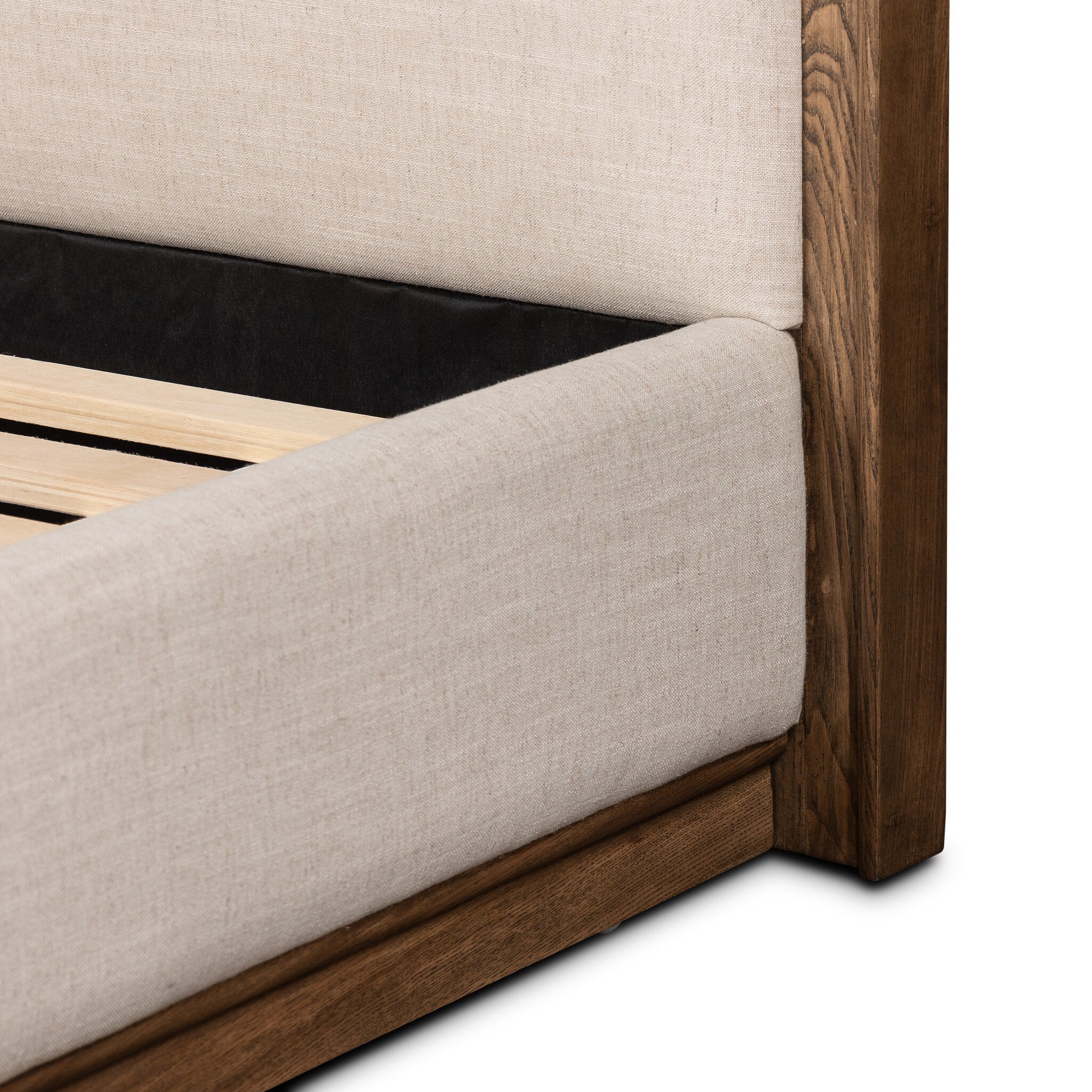 Four Hands Pearson Bed — Savoy Parchment-Amber Ash Solid-Queen