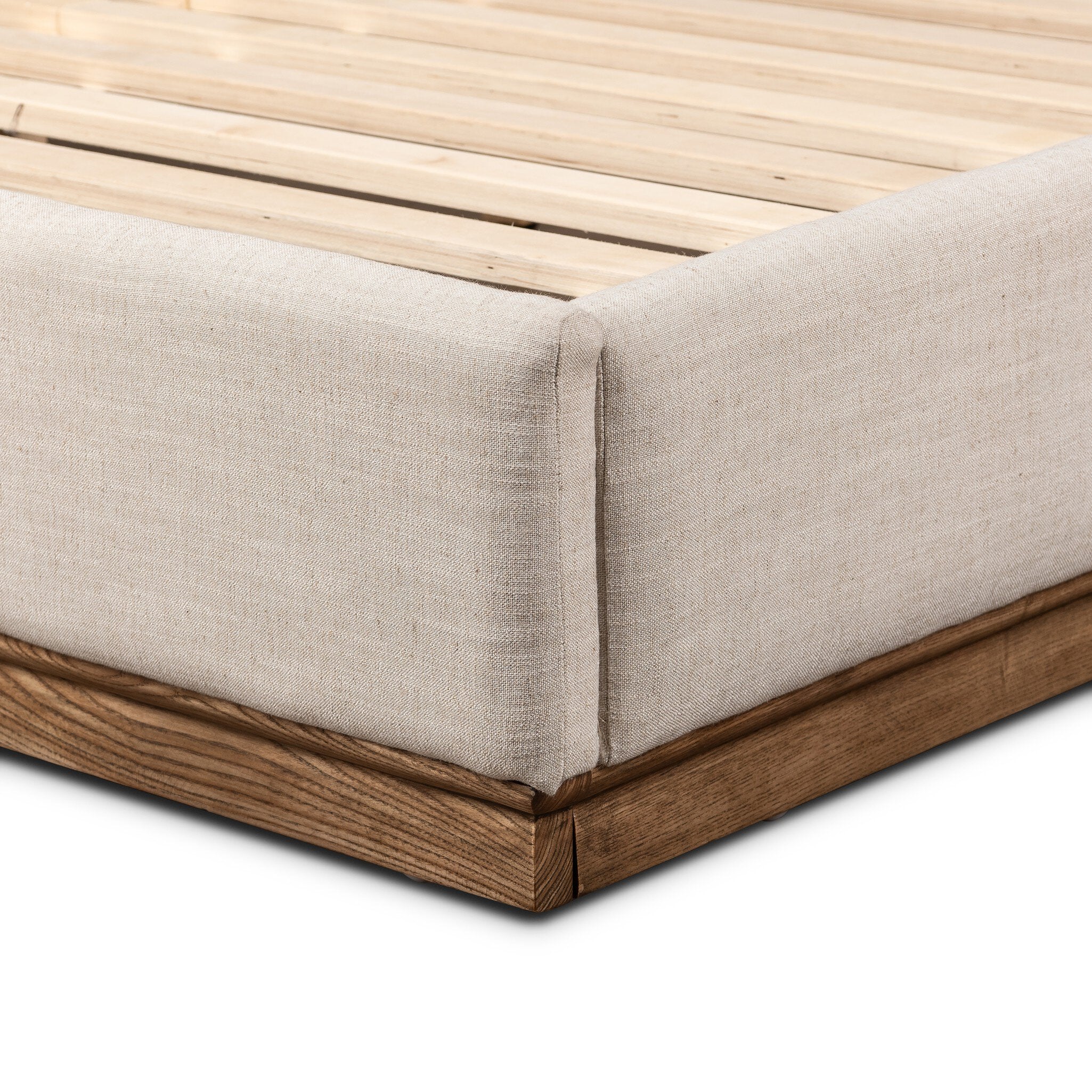 Four Hands Pearson Bed — Savoy Parchment-Amber Ash Solid-Queen