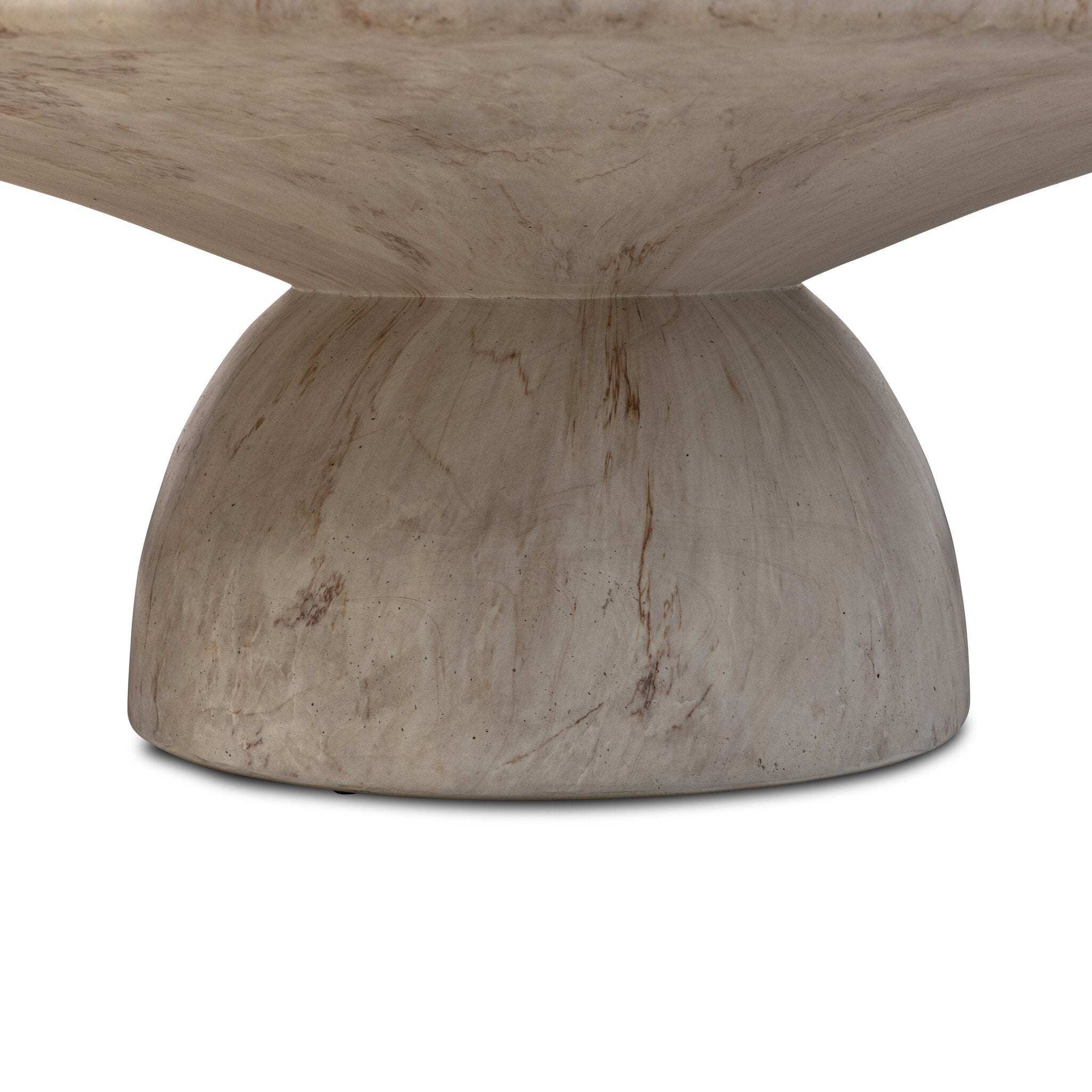 Four Hands Cornelia Outdoor Coffee Table — Natural Veined Concrete