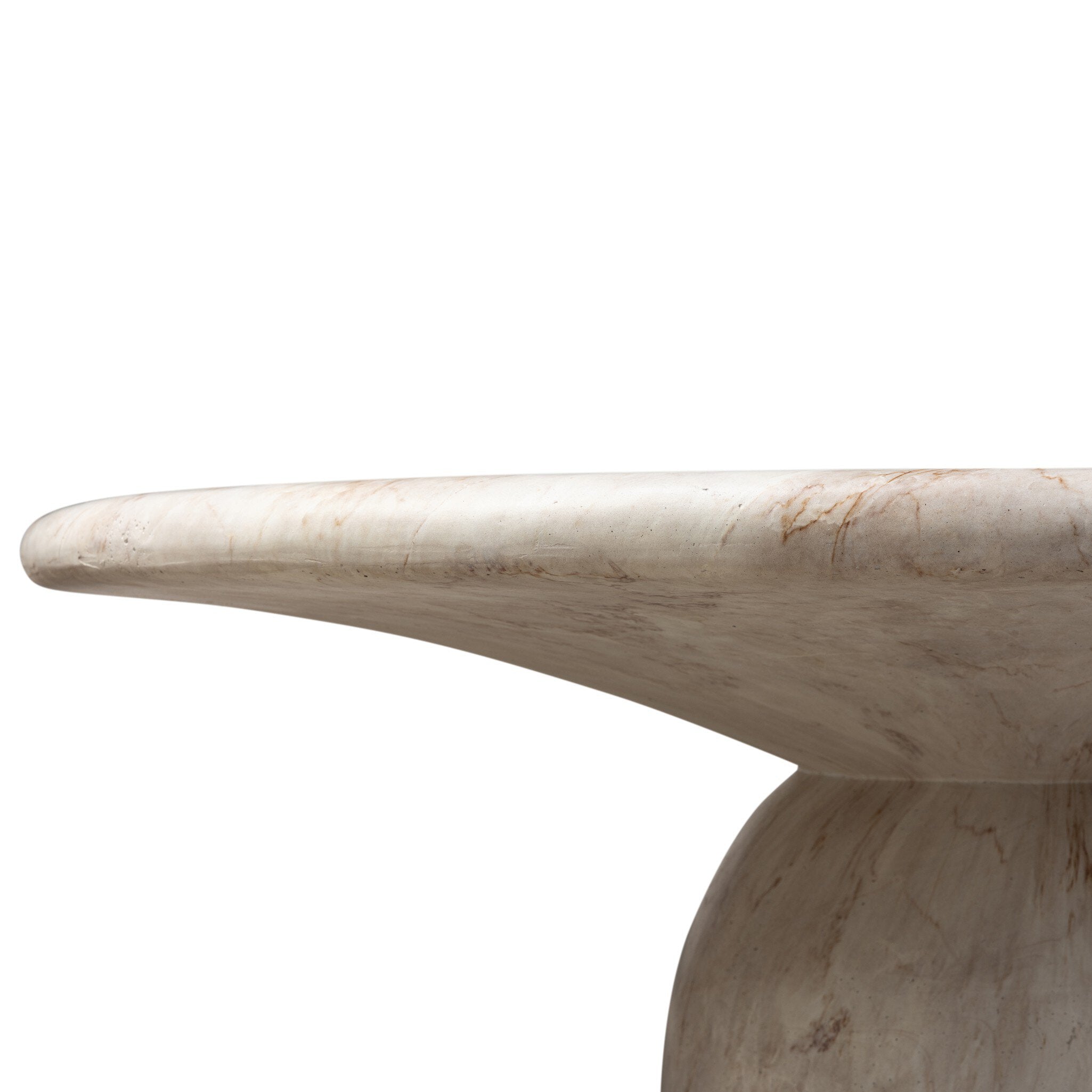 Four Hands Cornelia Outdoor Coffee Table — Natural Veined Concrete