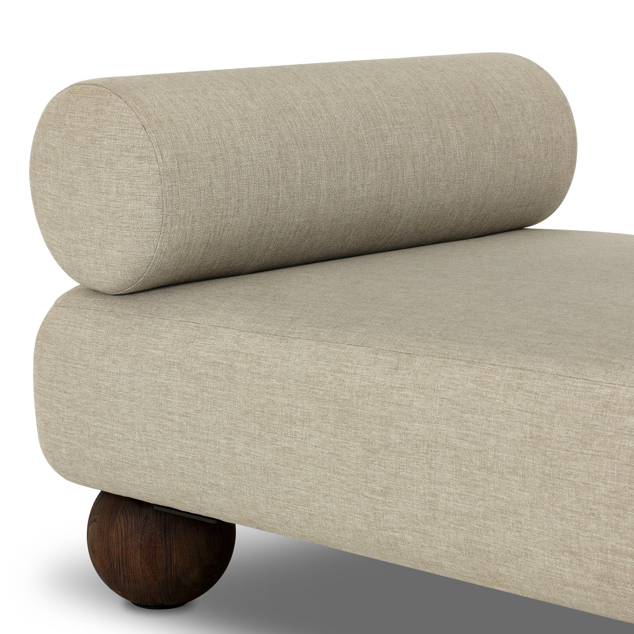 Four Hands Leilani Outdoor Chaise — Alessi Buff-Stained Saddle Brown