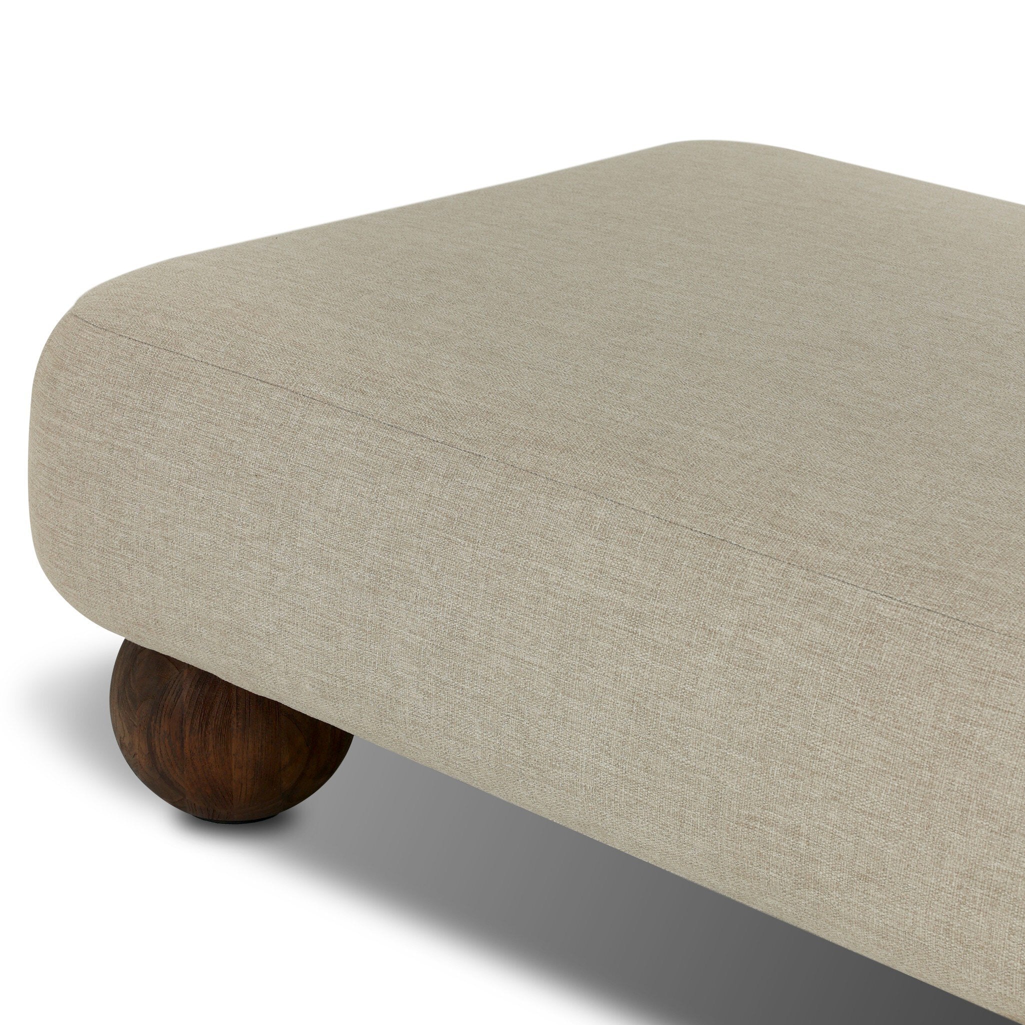 Four Hands Leilani Outdoor Chaise — Alessi Buff-Stained Saddle Brown