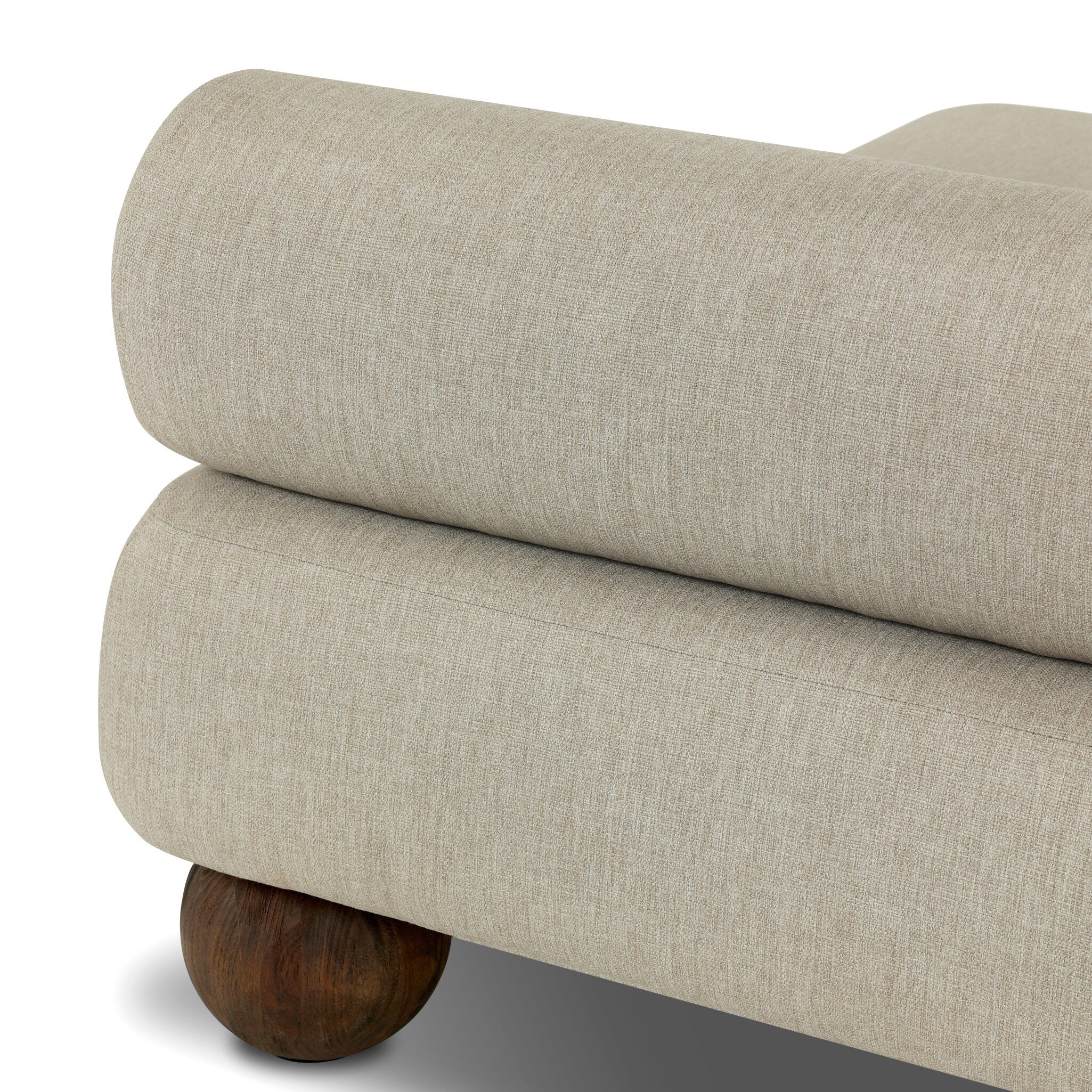 Four Hands Leilani Outdoor Chaise — Alessi Buff-Stained Saddle Brown