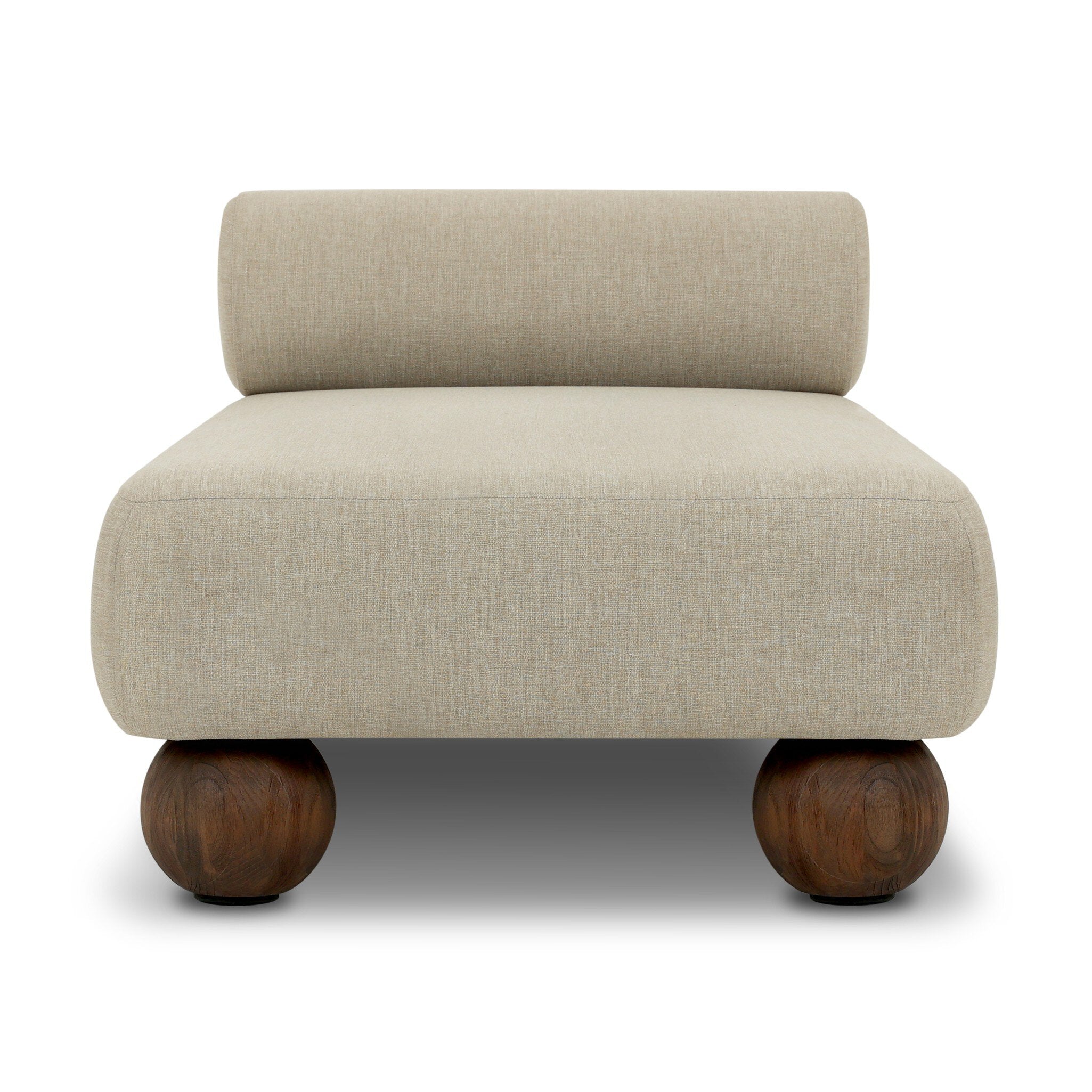 Four Hands Leilani Outdoor Chaise — Alessi Buff-Stained Saddle Brown