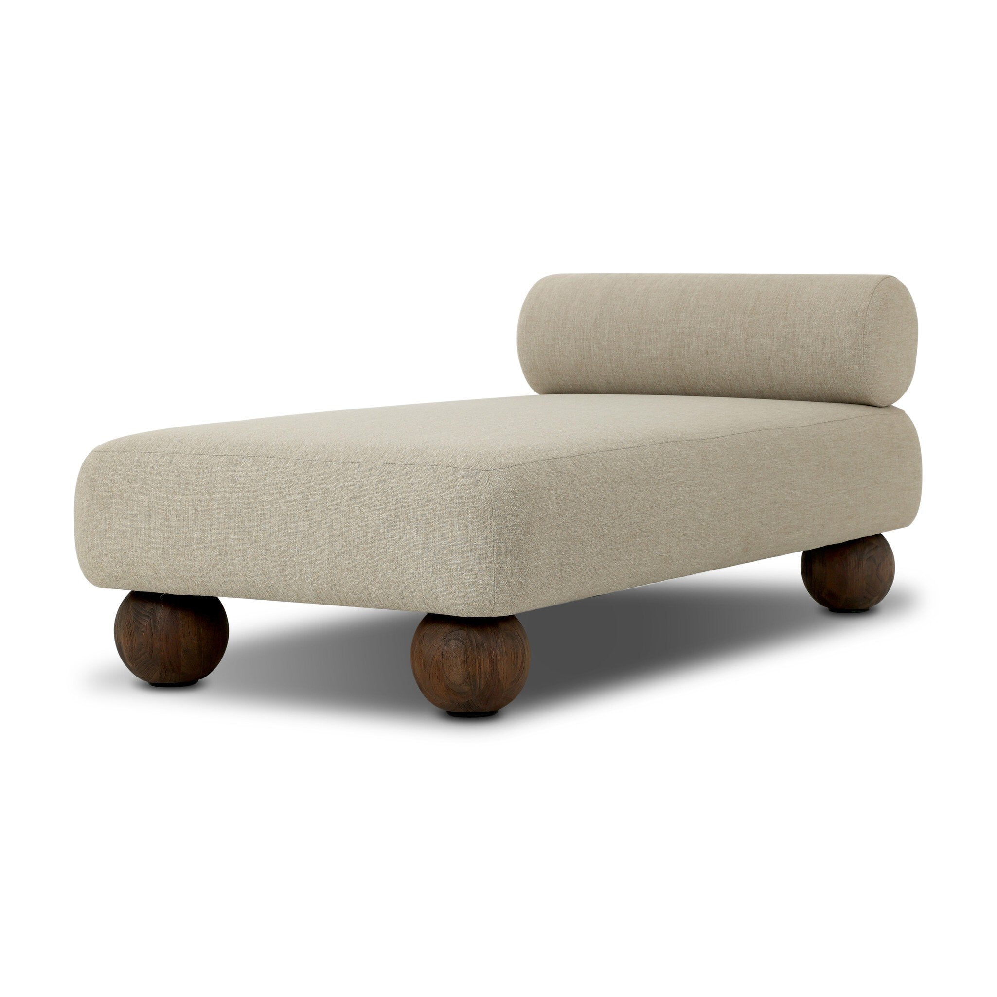 Four Hands Leilani Outdoor Chaise — Alessi Buff-Stained Saddle Brown