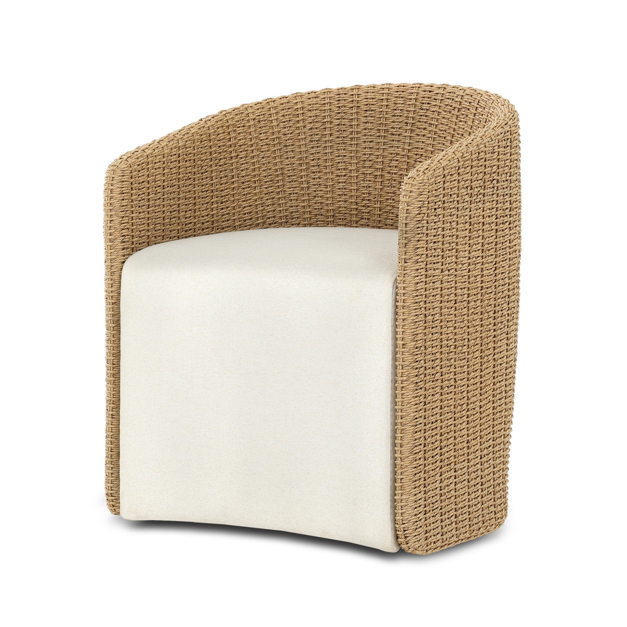 Four Hands Maven Outdoor Dining Chair — Faux Hyacinth-Alessi Linen
