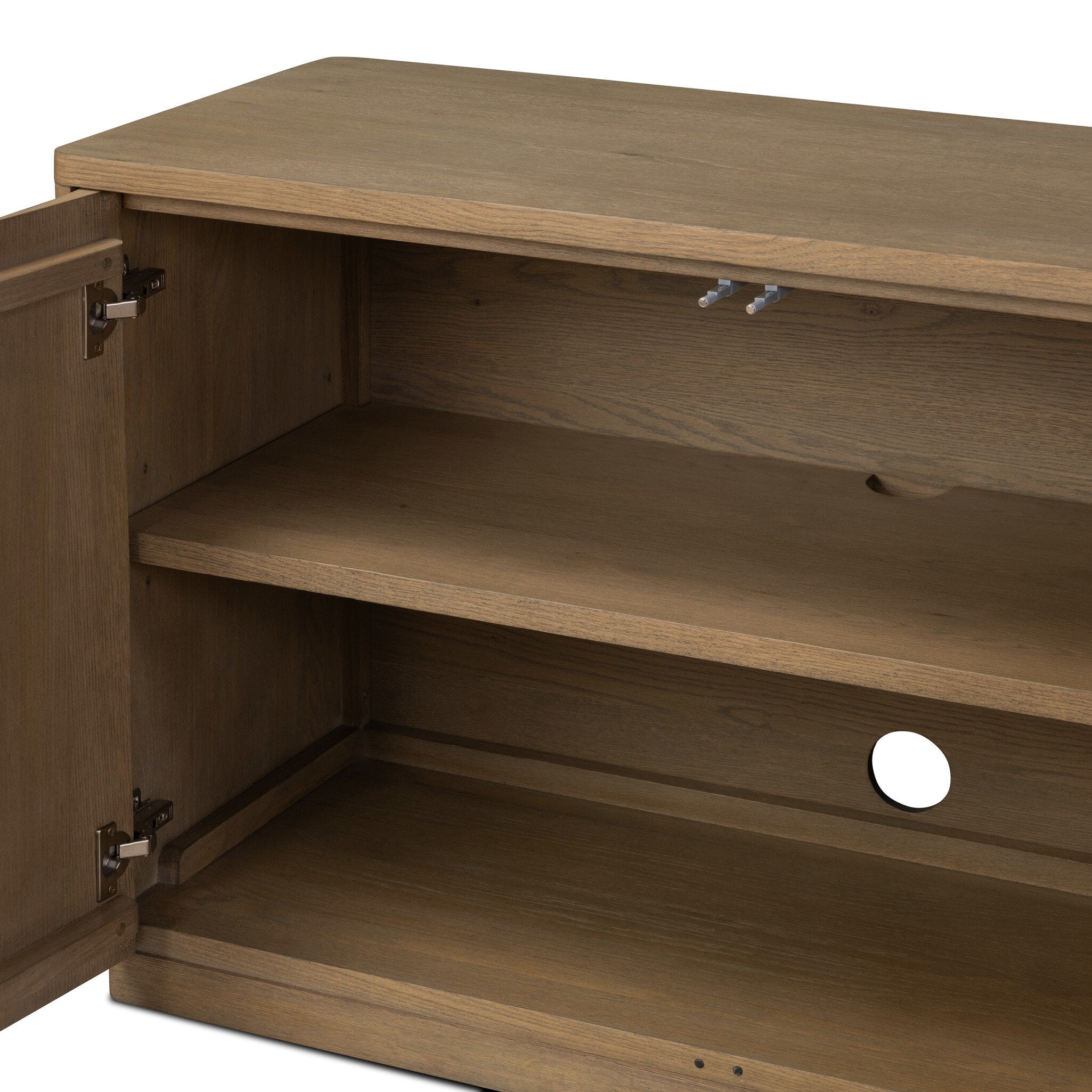 Four Hands Brookhurst Media Console — Drifted Oak Veneer-Drifted Oak