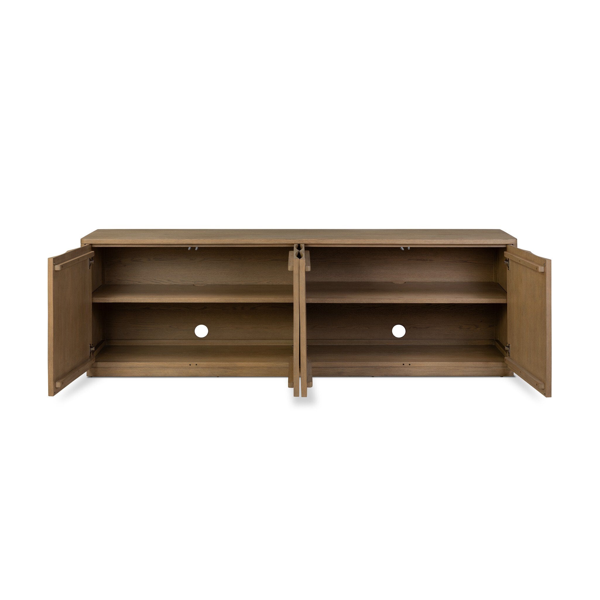 Four Hands Brookhurst Media Console — Drifted Oak Veneer-Drifted Oak