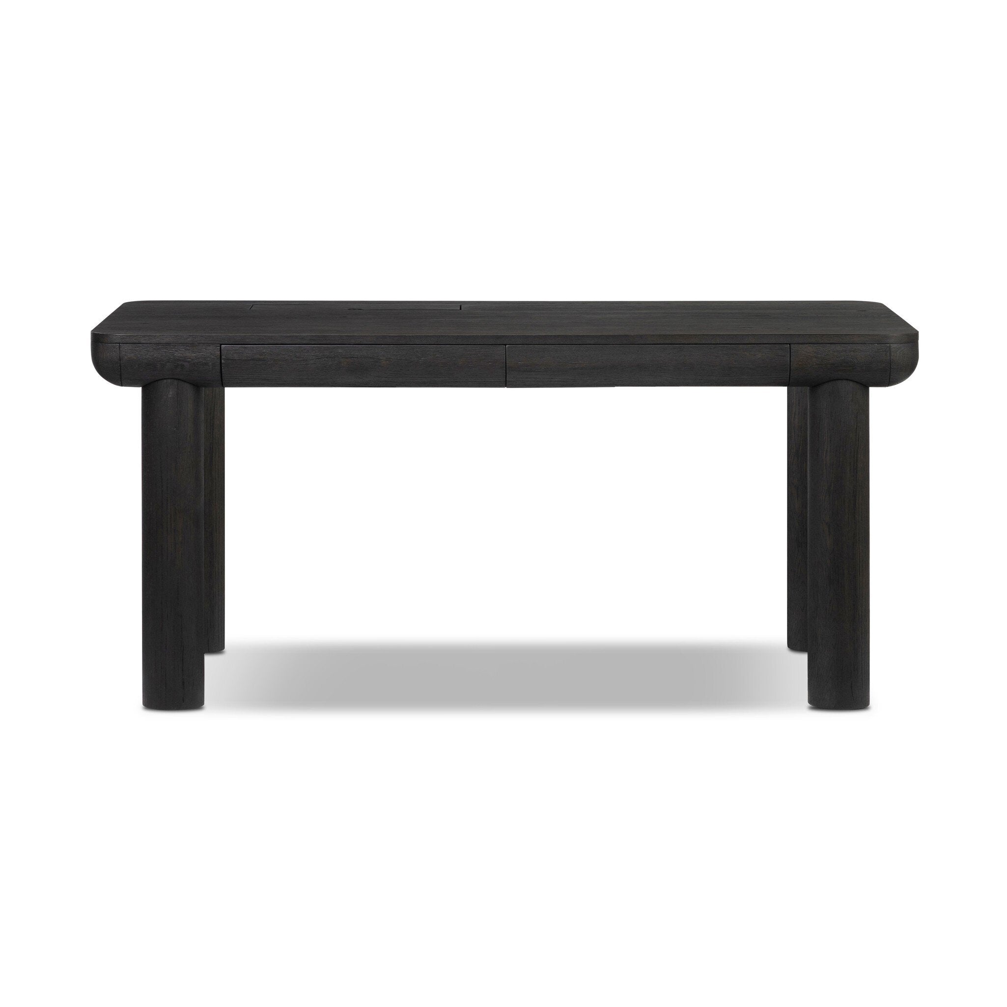 Four Hands Taylor Standing Desk — Worn Black Oak-Worn Black Oak Veneer