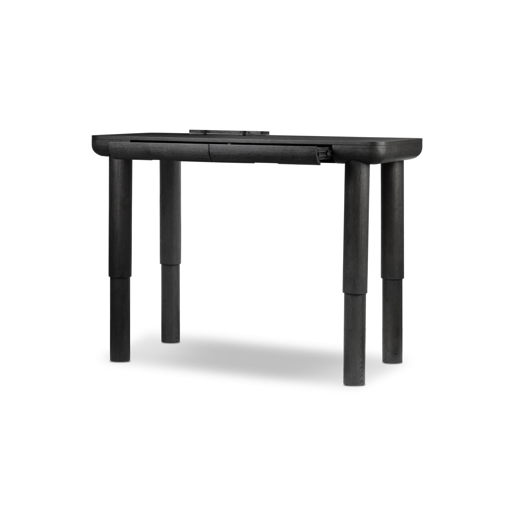 Four Hands Taylor Standing Desk — Worn Black Oak-Worn Black Oak Veneer