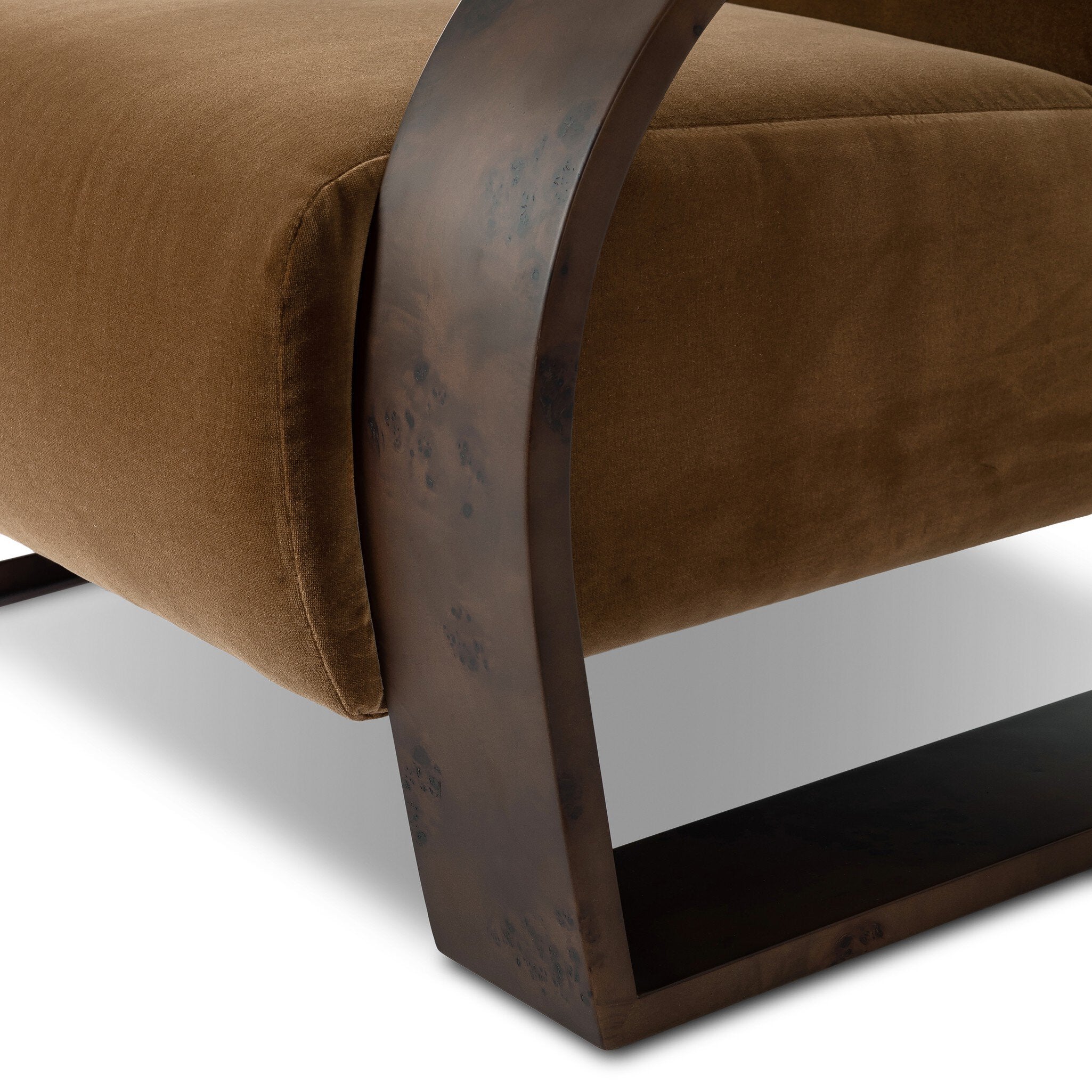 Four Hands Montez Chair — Surrey Ochre-Umber Mappa Burl