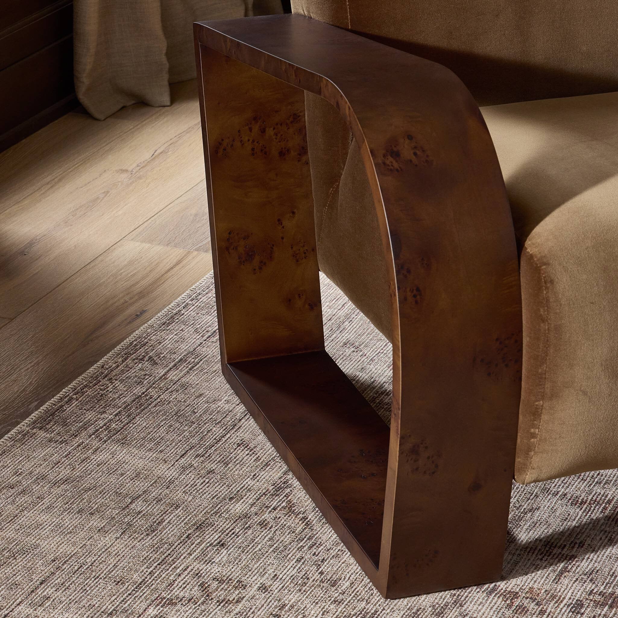 Four Hands Montez Chair — Surrey Ochre-Umber Mappa Burl