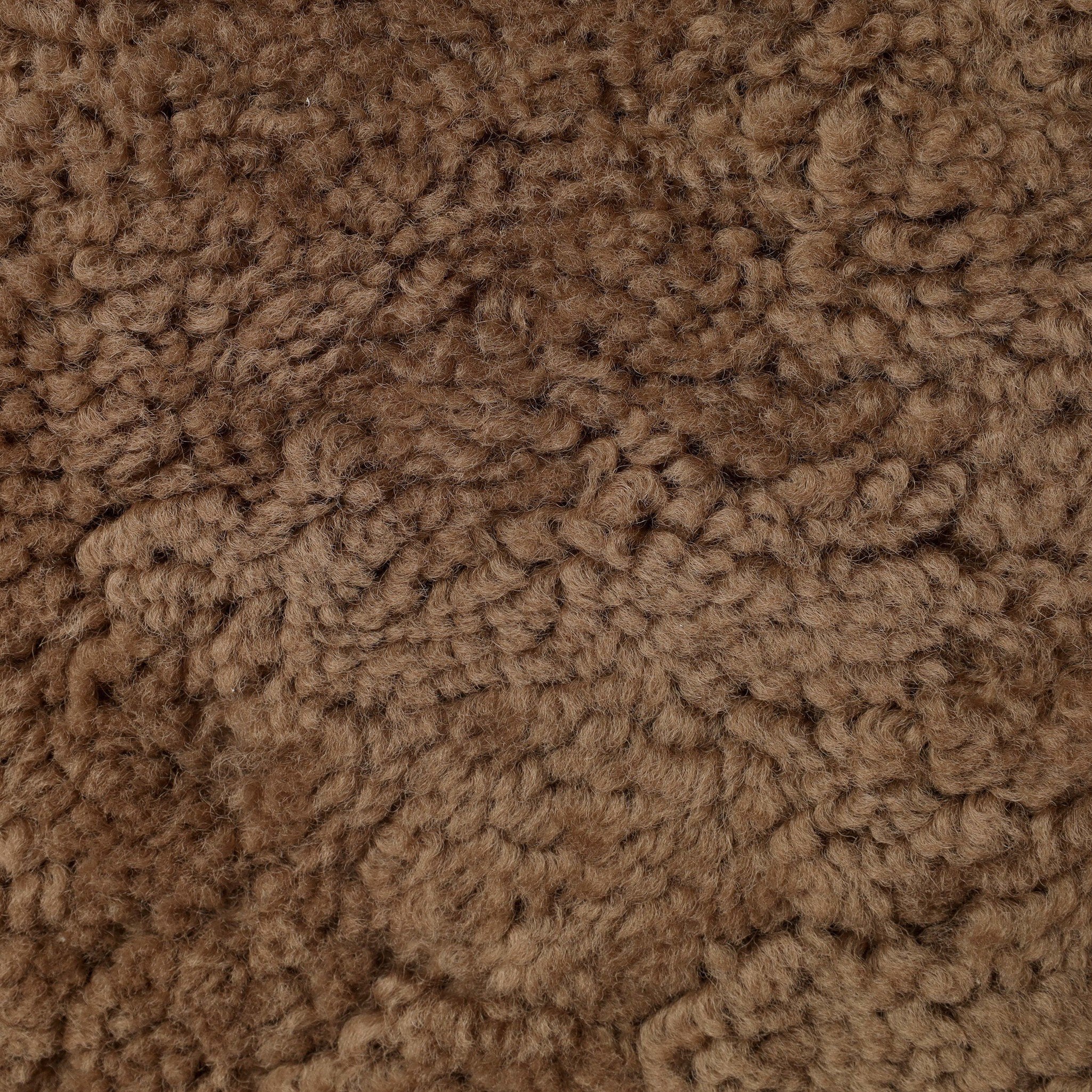 Four Hands Joey Ottoman — Amber Shearling-Hammered Black