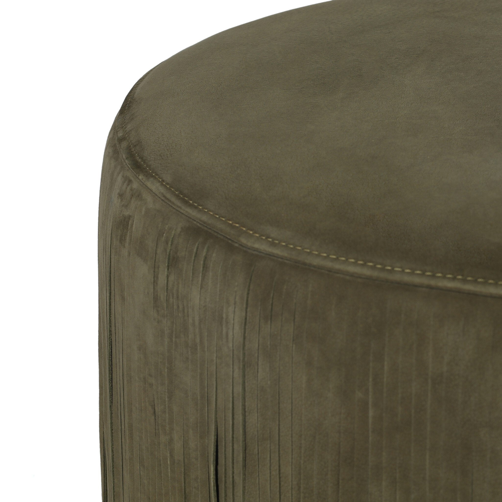 Four Hands Rooney Ottoman — Nubuck Olive