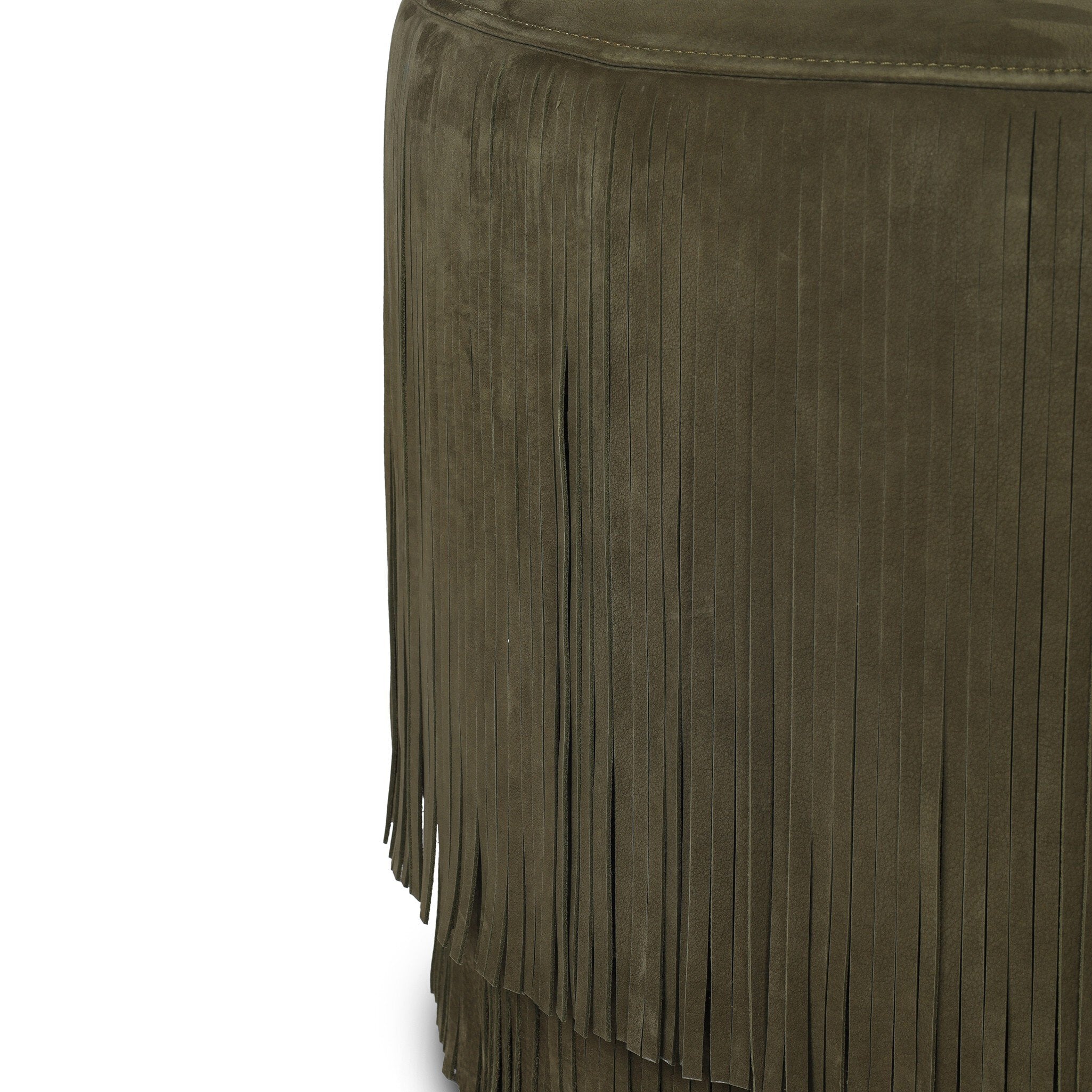 Four Hands Rooney Ottoman — Nubuck Olive