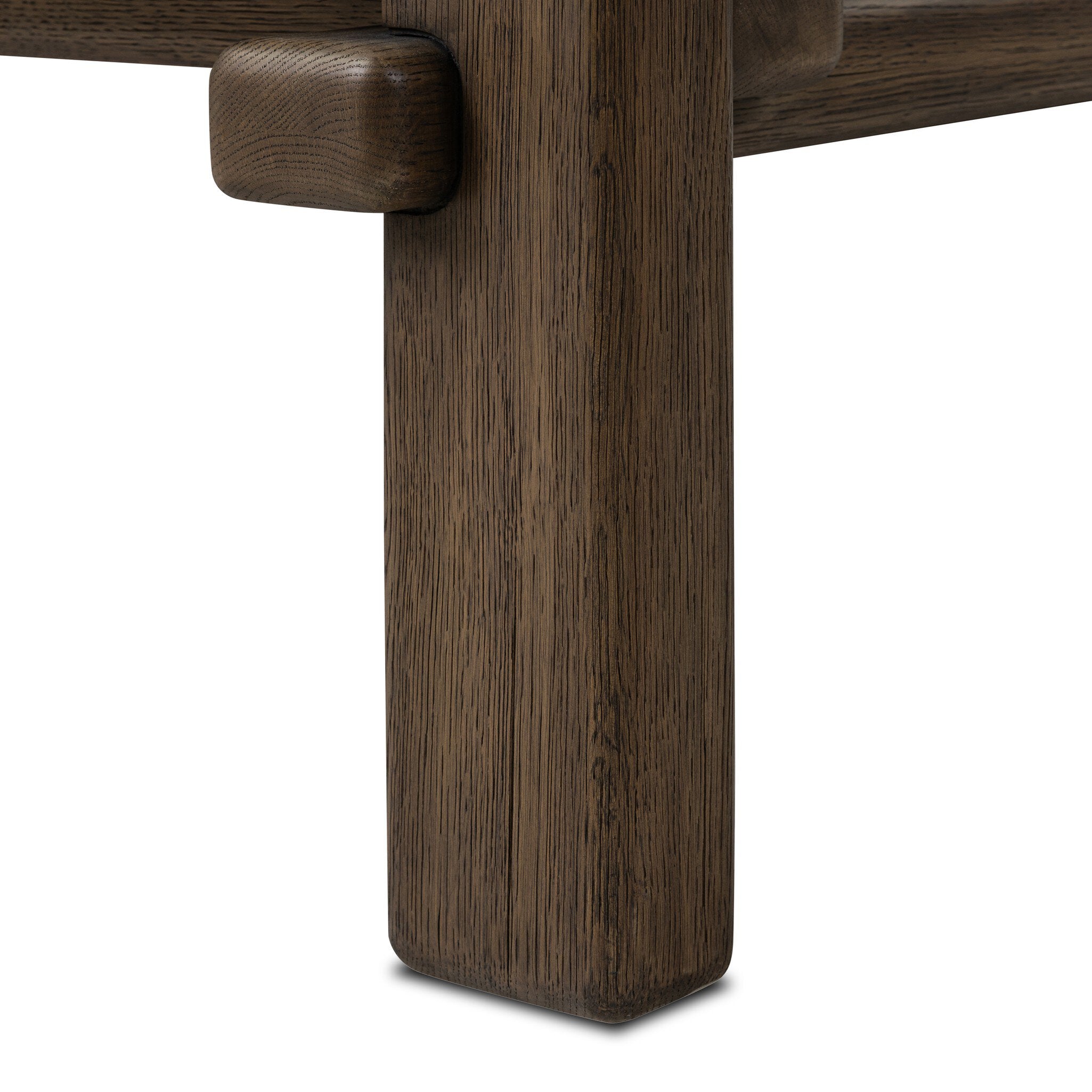 Four Hands Marcia Square Marble Coffee Table — Brown Emperador Marble-Grey Reclaimed French Oak