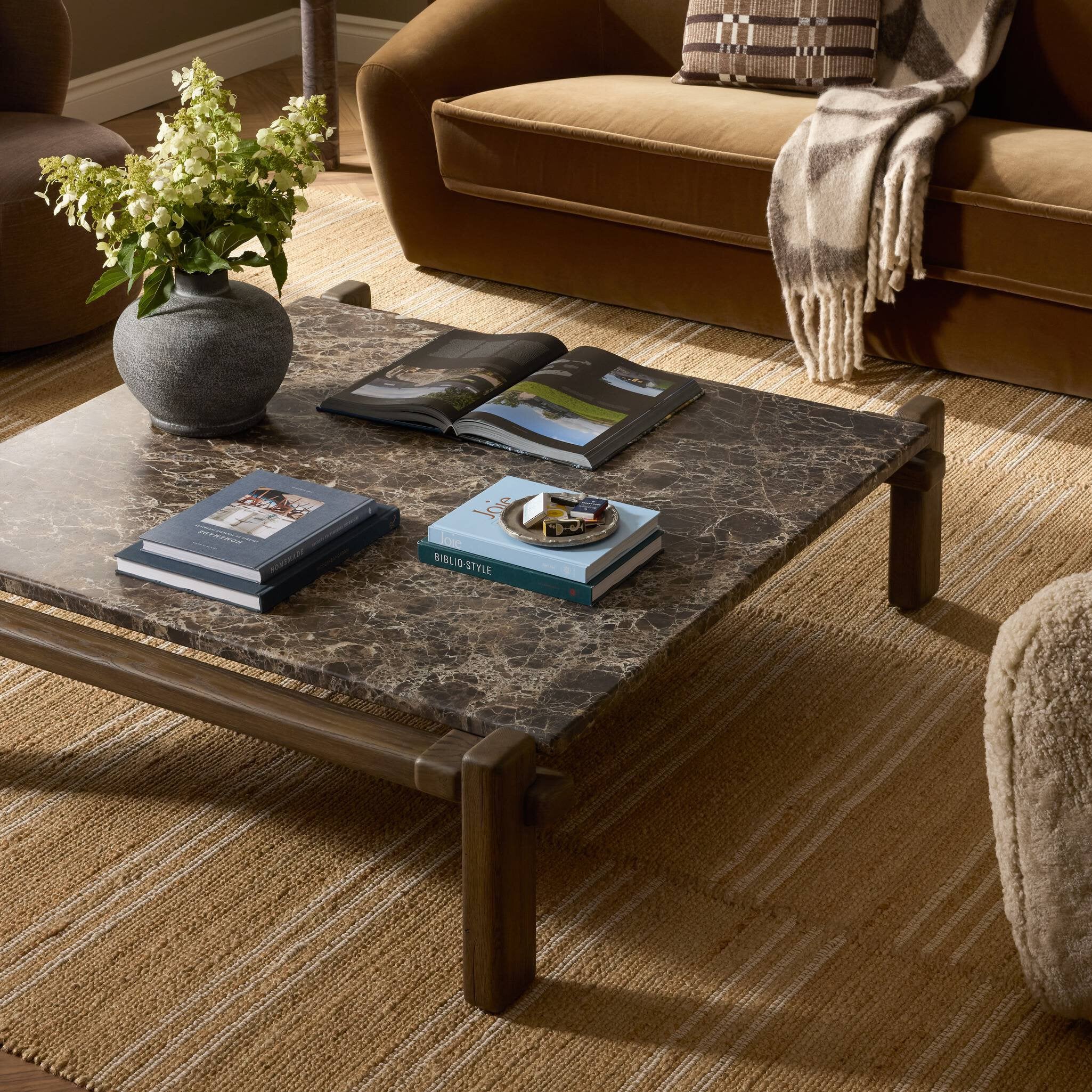 Marcia Square Marble Coffee Table
