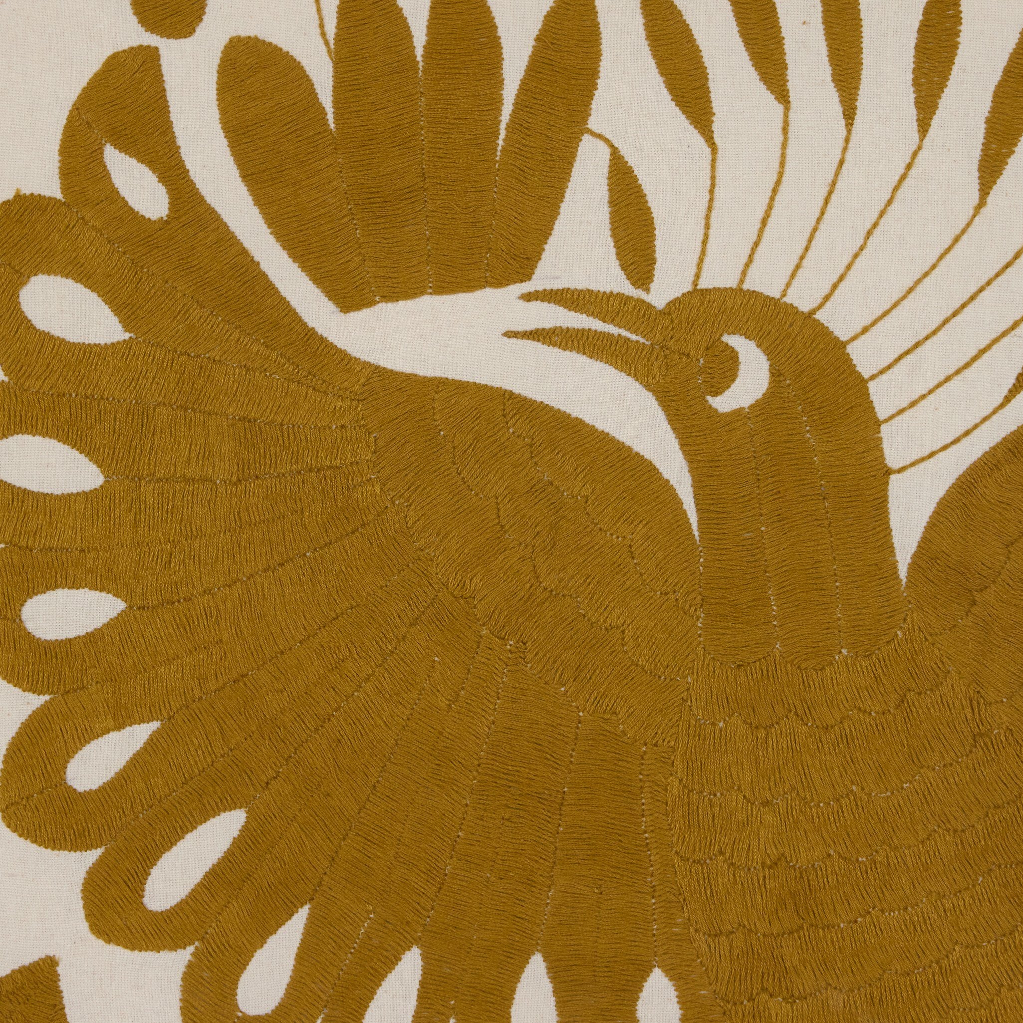 Four Hands Otomi Framed Textile — 253633-001 - 40.0x40.0-Walnut 2.5-095 Oro Otomi Textile Object-Large