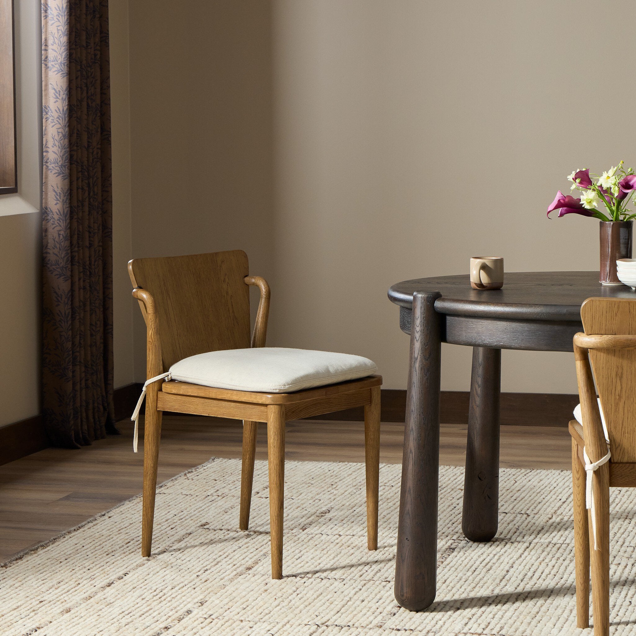 Four Hands Ankeny Dining Chair — Amber Oak-Savile Flax