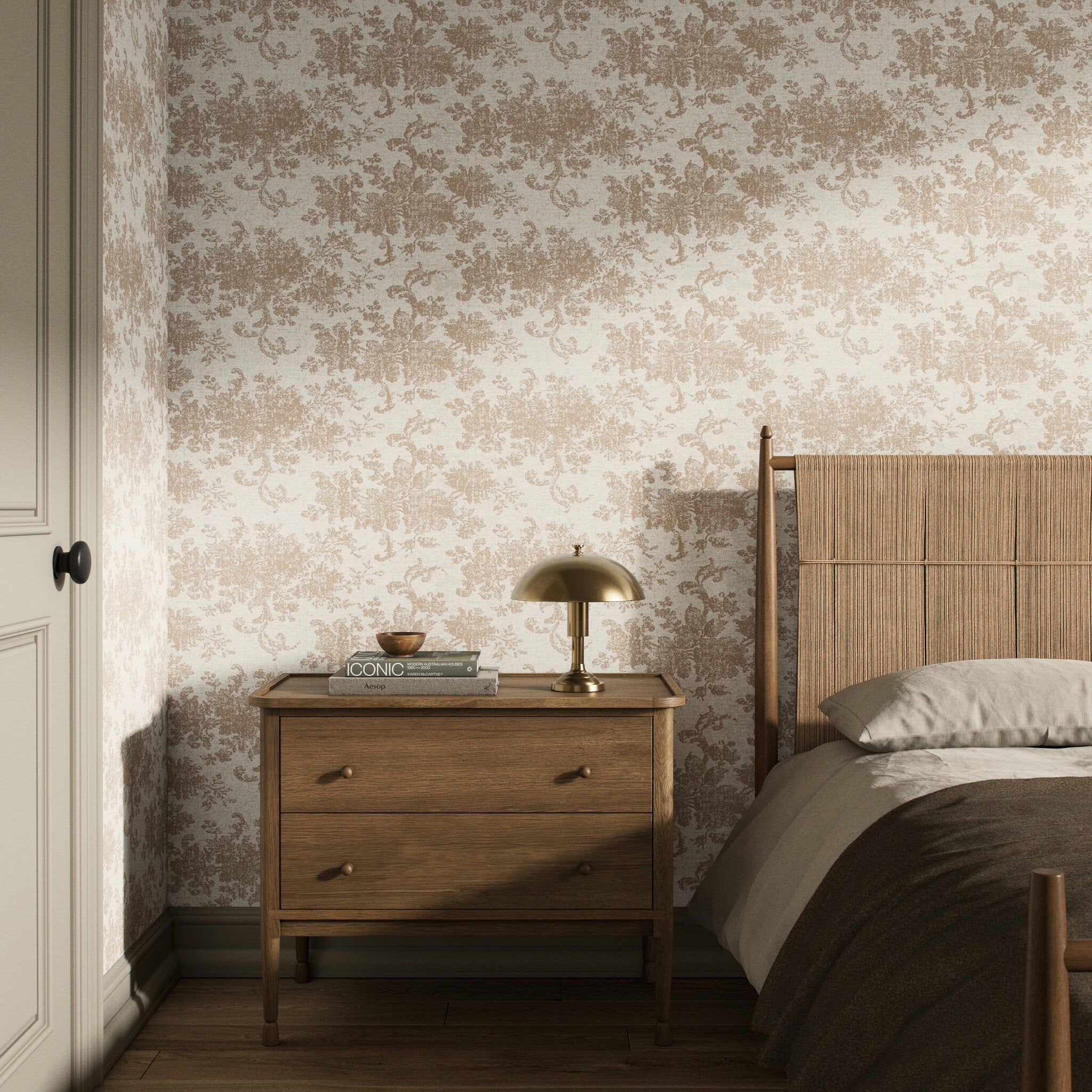 Four Hands Fallingbrook Wallpaper by FH Art Studio — 253748-007 - 12.0x8.0-Fallingbrook Tan II-12"x8"