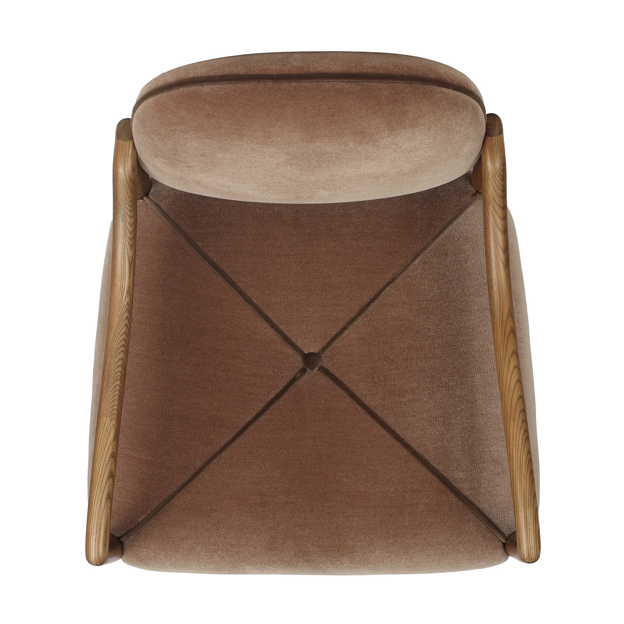 Four Hands Auden Dining Arm Chair — Monte Mushroom-Surrey Mink-Amber Ash