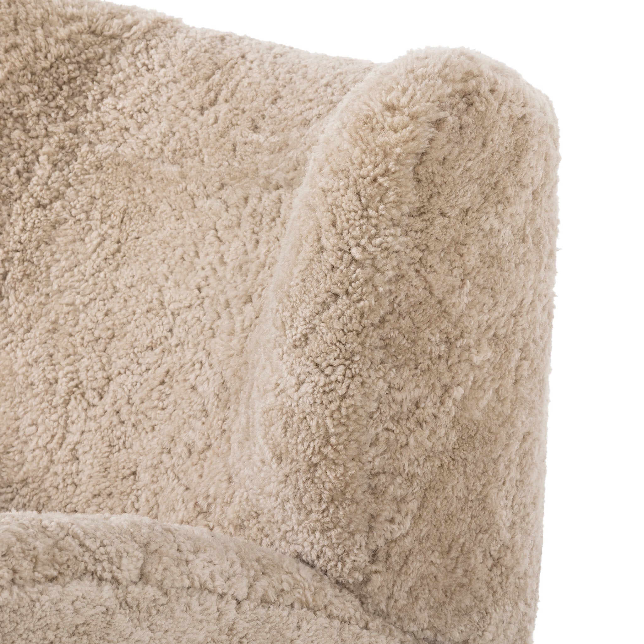 Four Hands Amelie Swivel  Recliner — Beige Shearling