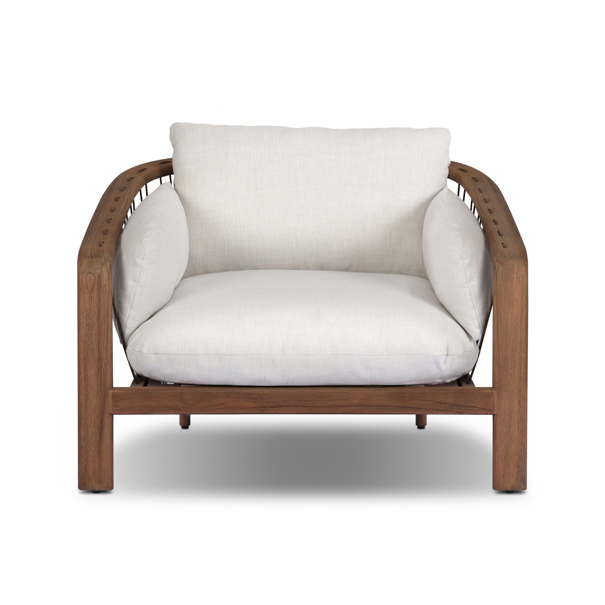 Four Hands Ambrosia Outdoor Chair — Vergo Cream-Earth Rope-Stained Toasted Brown-FSC