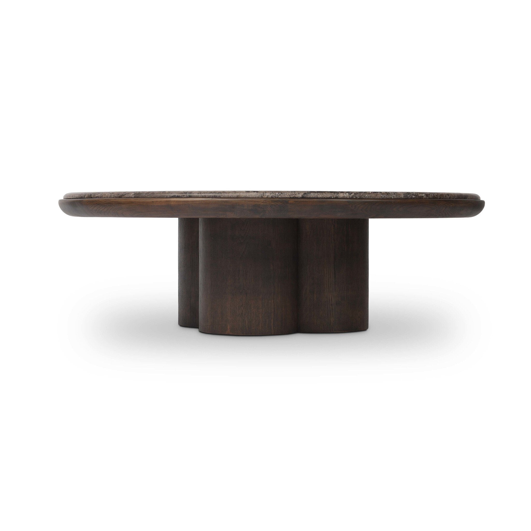 Four Hands Zeke Coffee Table — Coco Nettlewood-Warm Grey Marble-Coco Ash Veneer