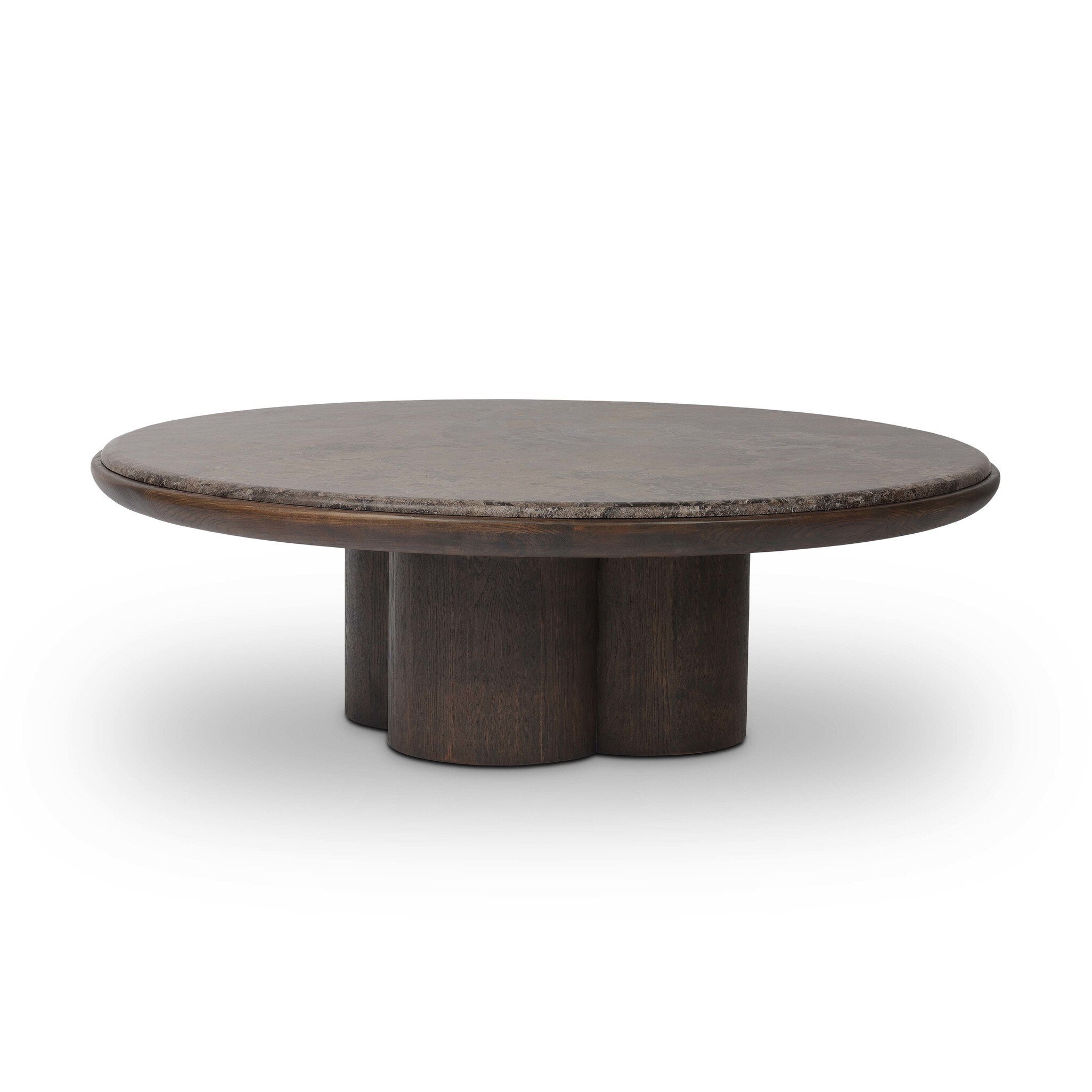 Four Hands Zeke Coffee Table — Coco Nettlewood-Warm Grey Marble-Coco Ash Veneer