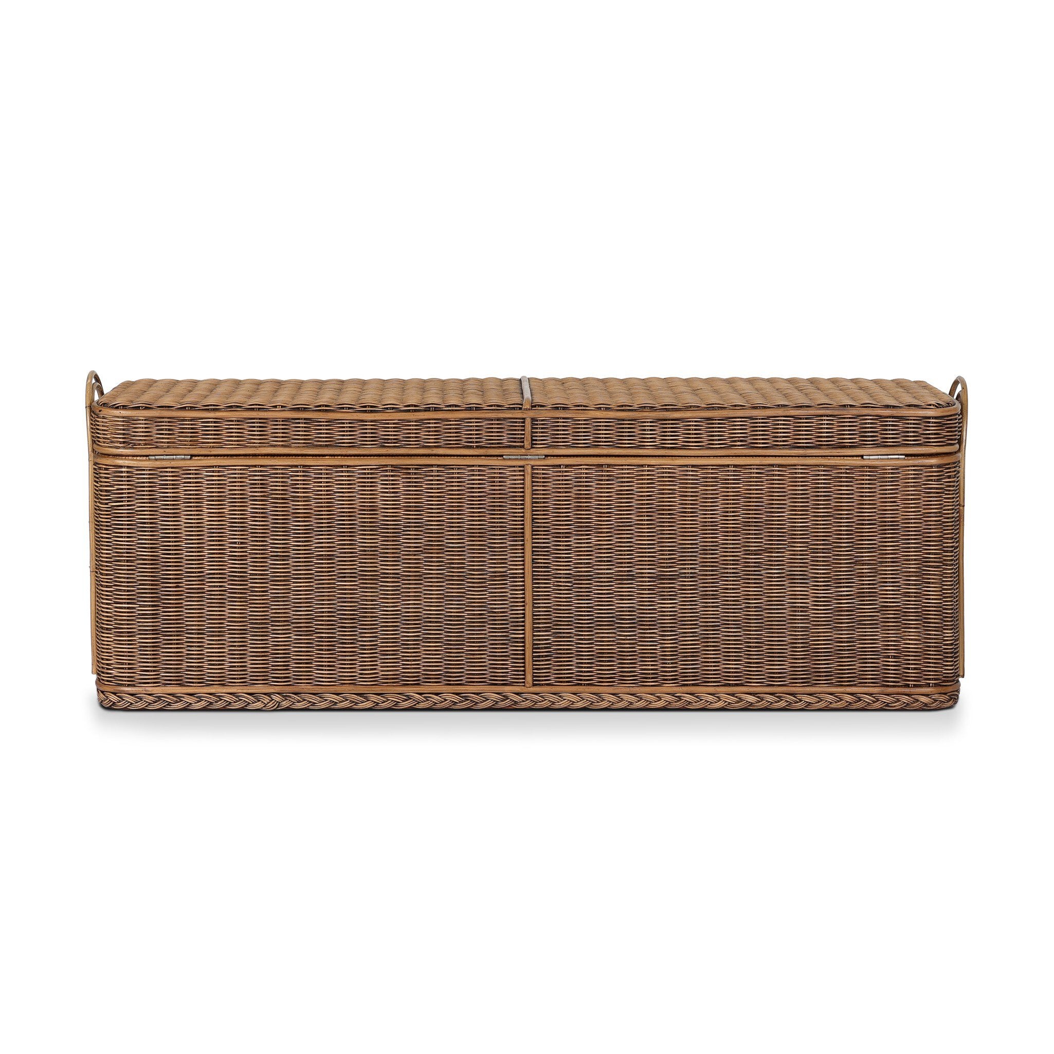 Four Hands Rowina Trunk — Natural Brown Rattan