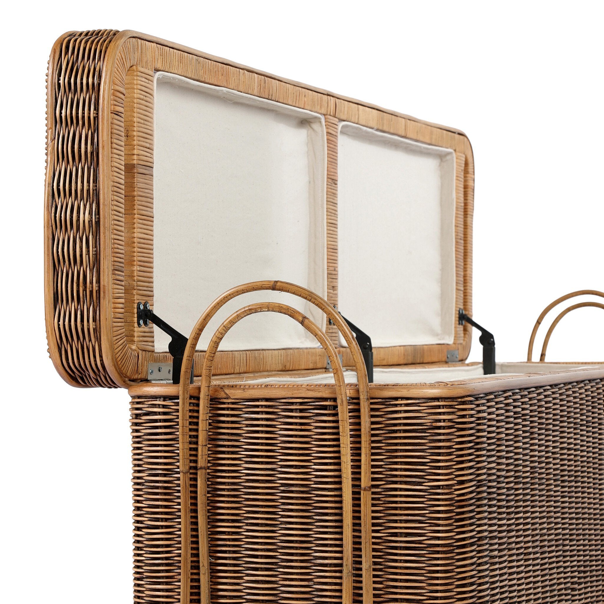 Four Hands Rowina Trunk — Natural Brown Rattan