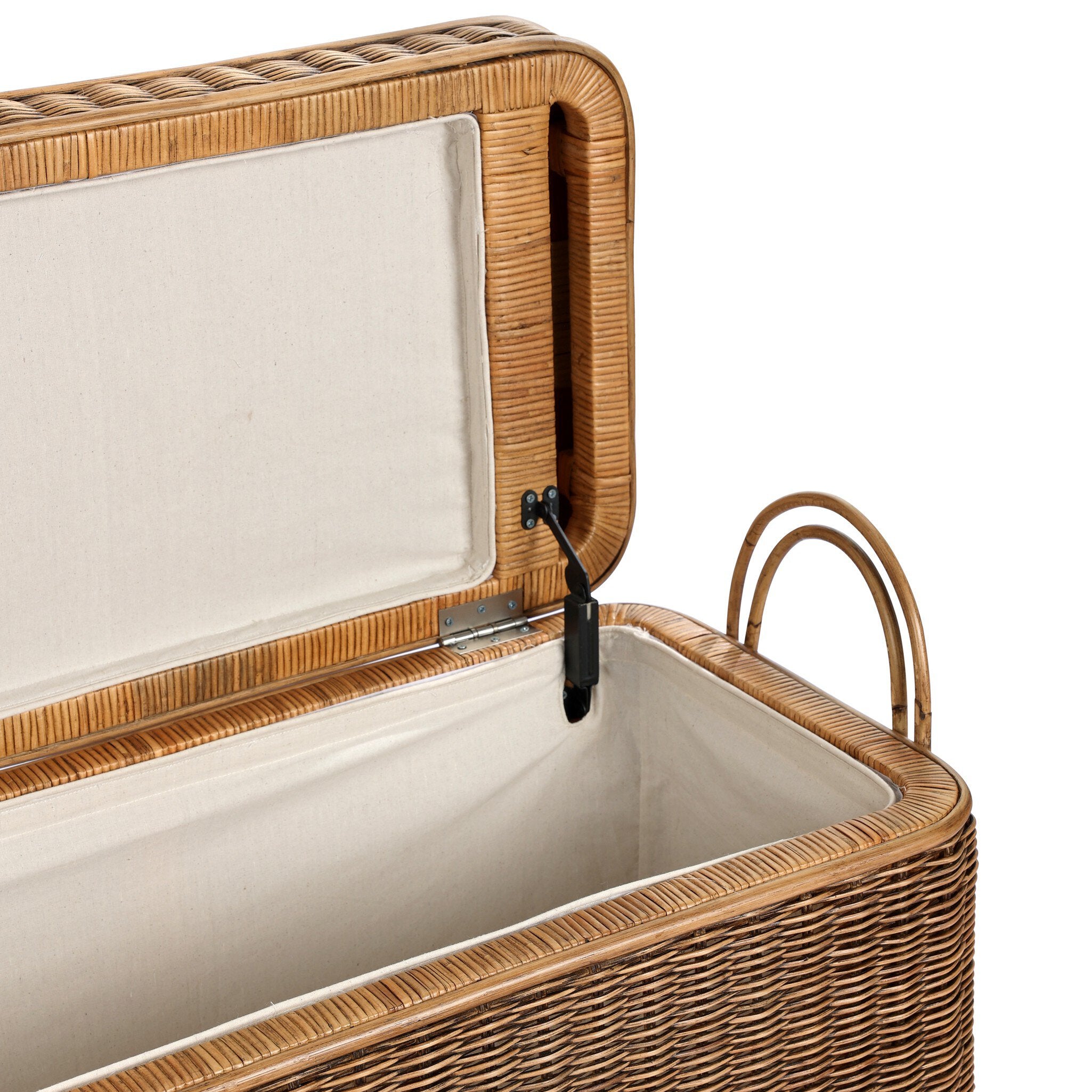 Four Hands Rowina Trunk — Natural Brown Rattan