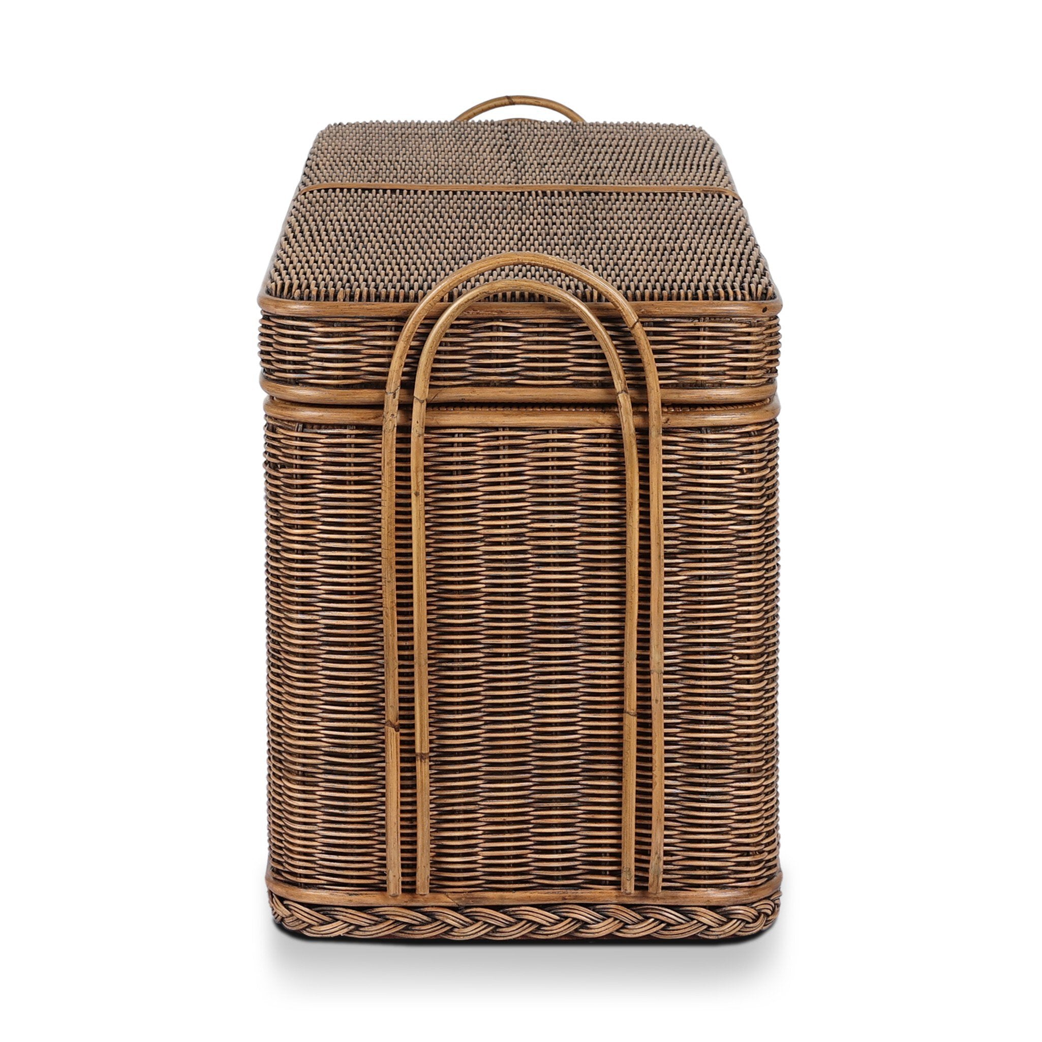 Four Hands Rowina Trunk — Natural Brown Rattan