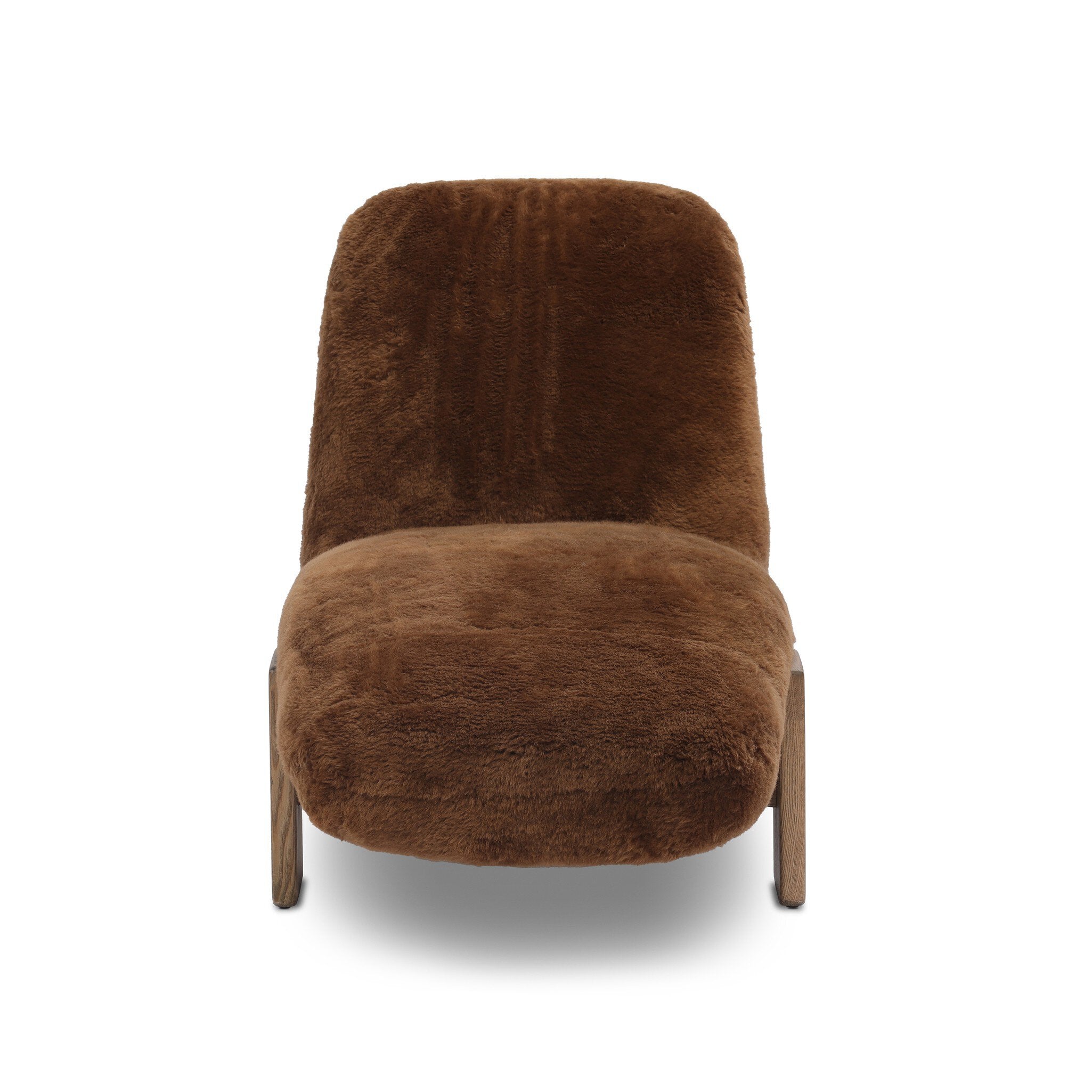 Four Hands Rivas Chaise — Ochre Shearling-Amber Ash