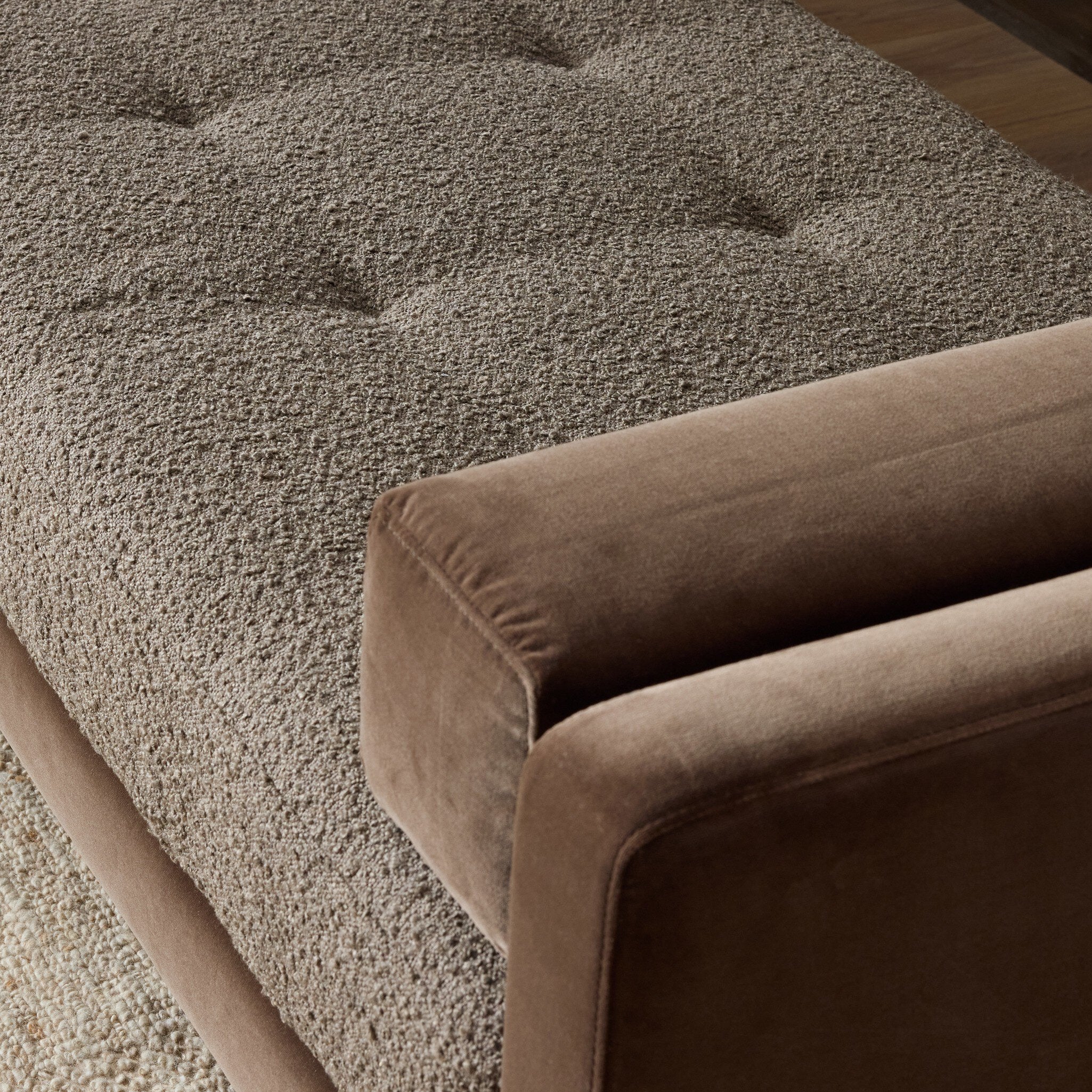 Four Hands Ursula Chaise — Surrey Mink-Knoll Clay