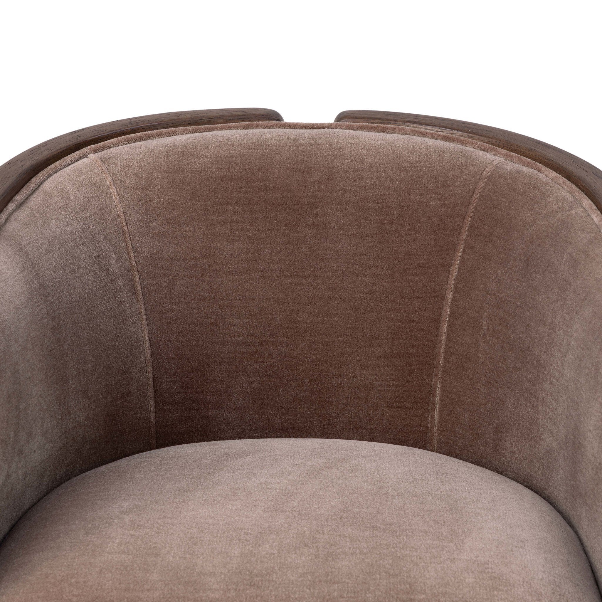 Four Hands Voss Chair — Monte Mushroom-Fawn Oak