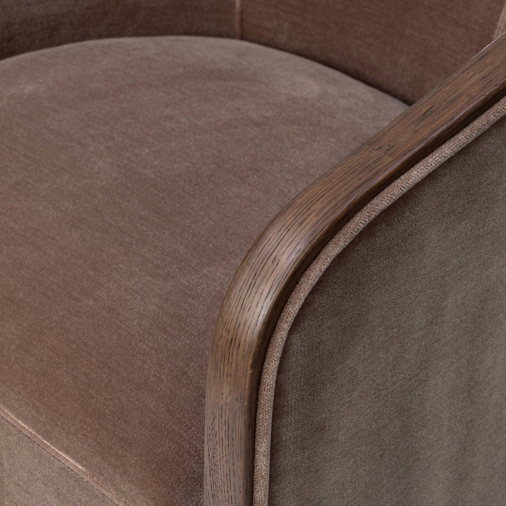 Four Hands Voss Chair — Monte Mushroom-Fawn Oak
