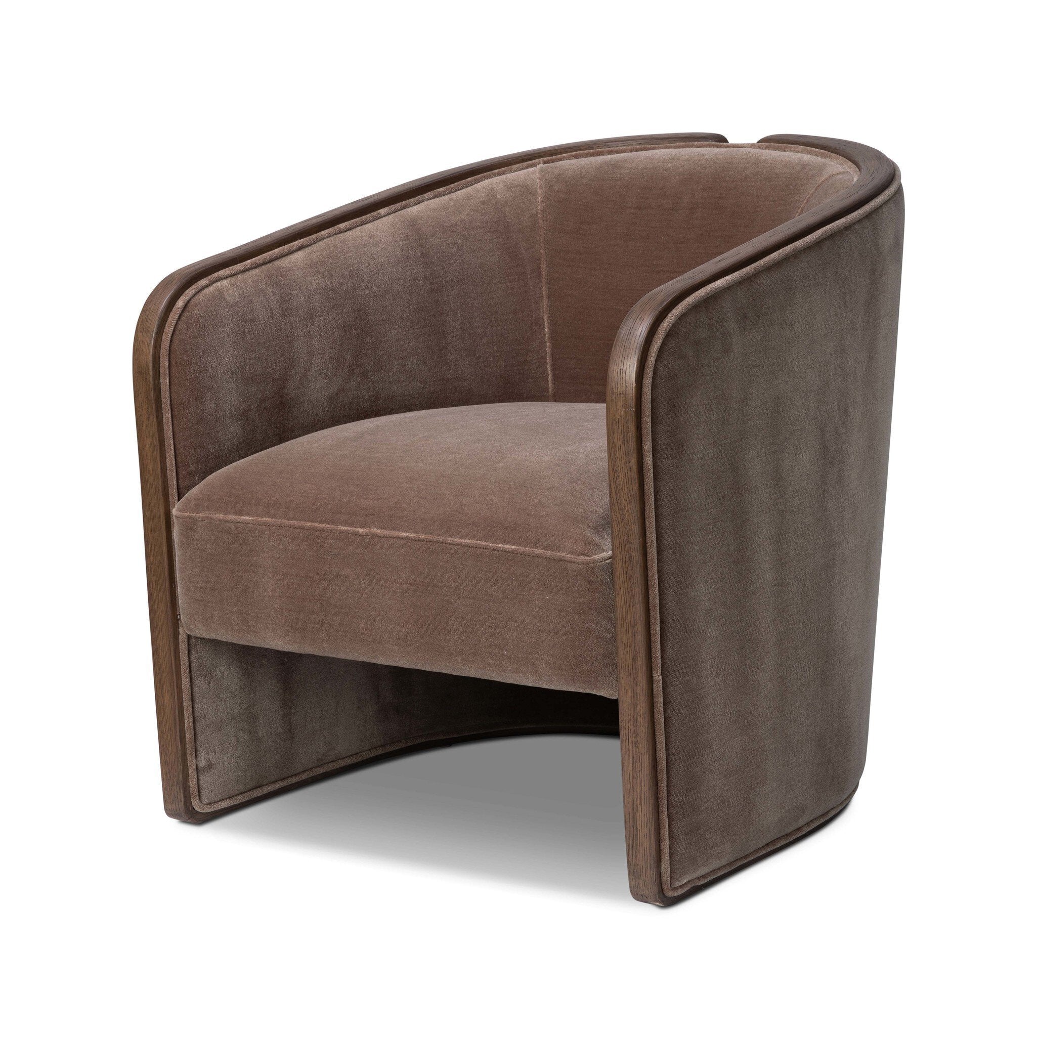Four Hands Voss Chair — Monte Mushroom-Fawn Oak