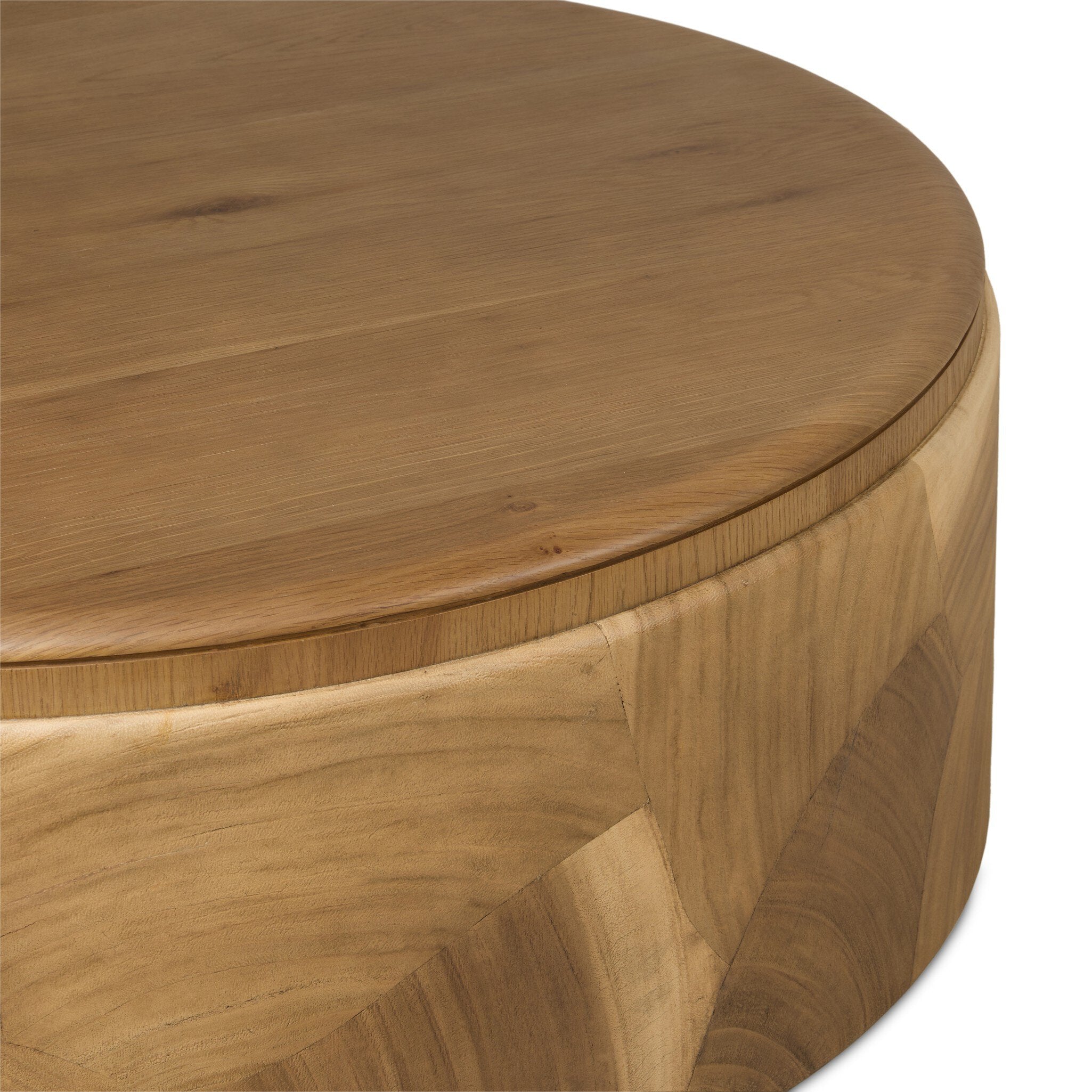 Four Hands Marlena Coffee Table — Ochre Guanacaste Oyster-Smoked American Oak Veneer-Smoked Oak Veneer