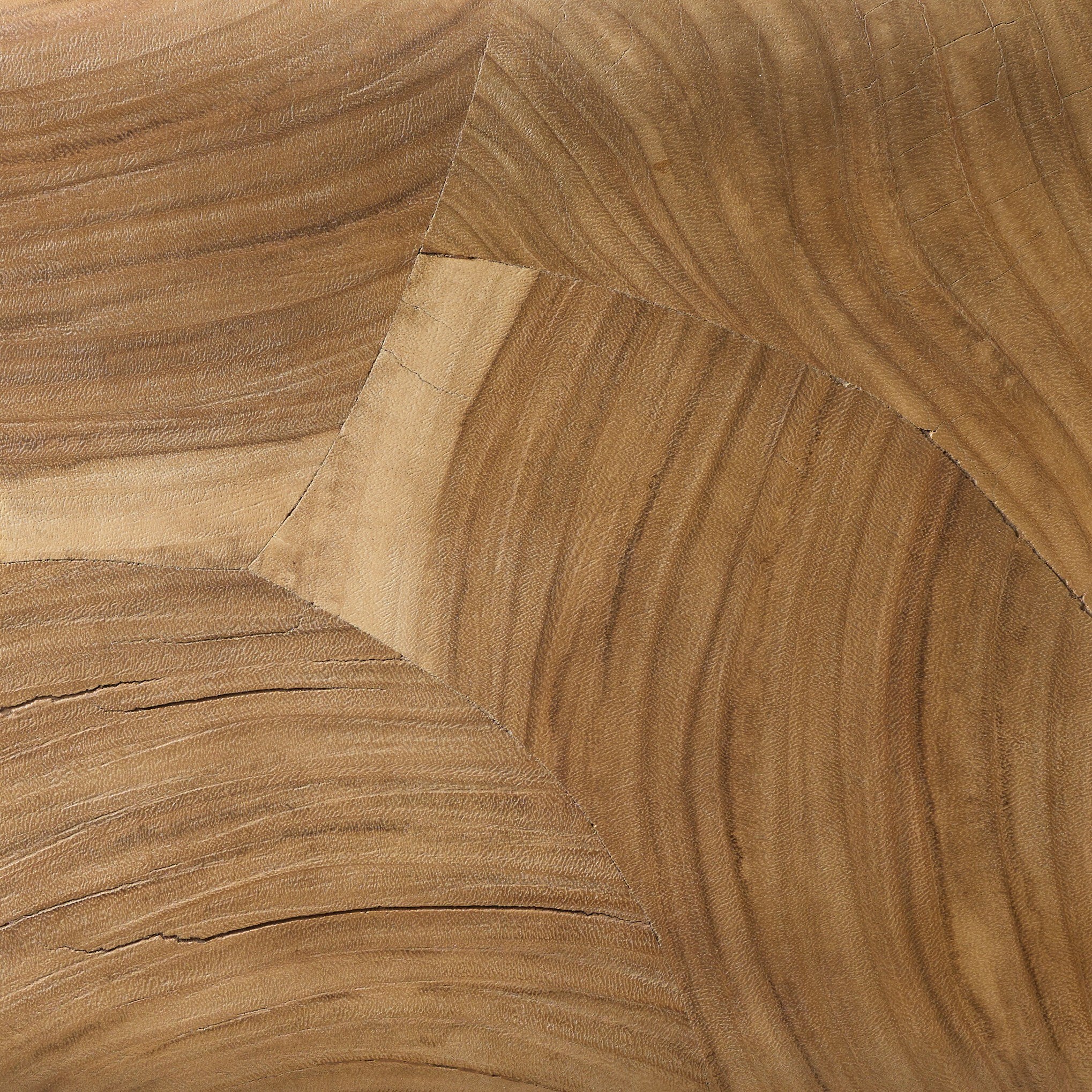 Four Hands Marlena Console Table — Ochre Guanacaste Oyster-Smoked American Oak Veneer-Smoked Oak Veneer